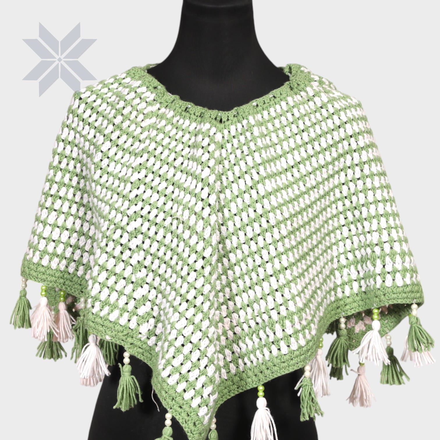 Sahar Crochet Tassel Poncho