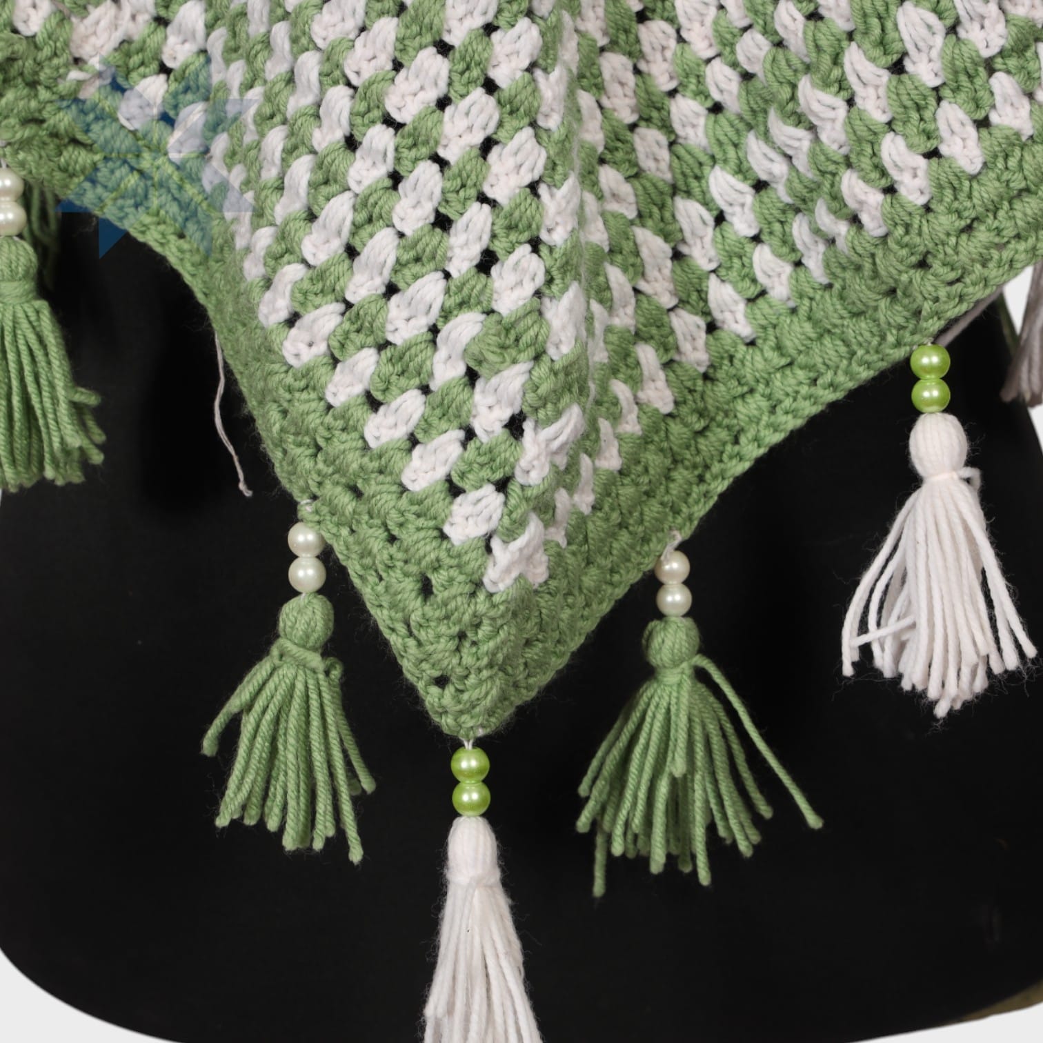Sahar Crochet Tassel Poncho