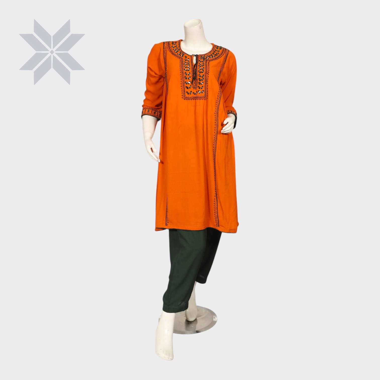 Amber Radiance Afghani Tunic Set