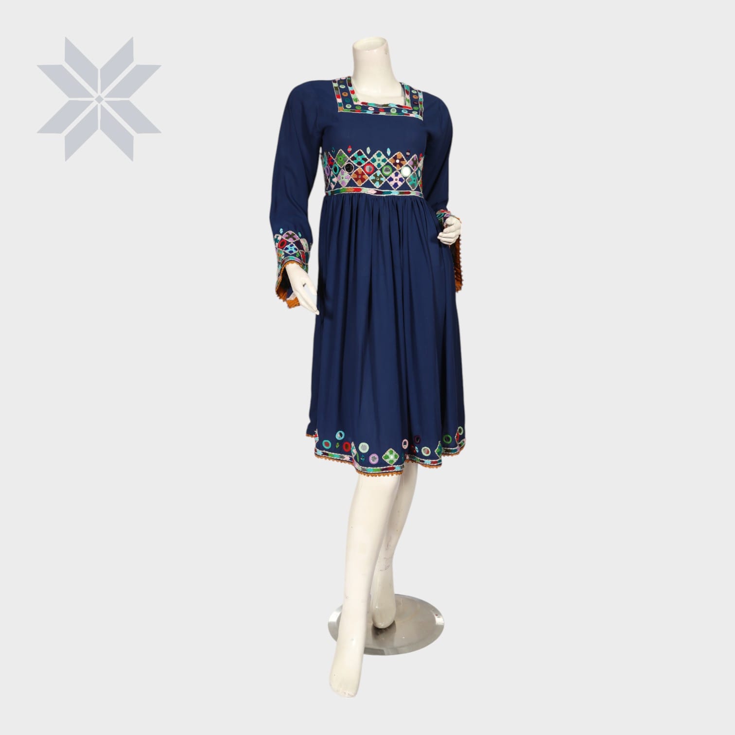 Midnight Mosaic Afghani Dress