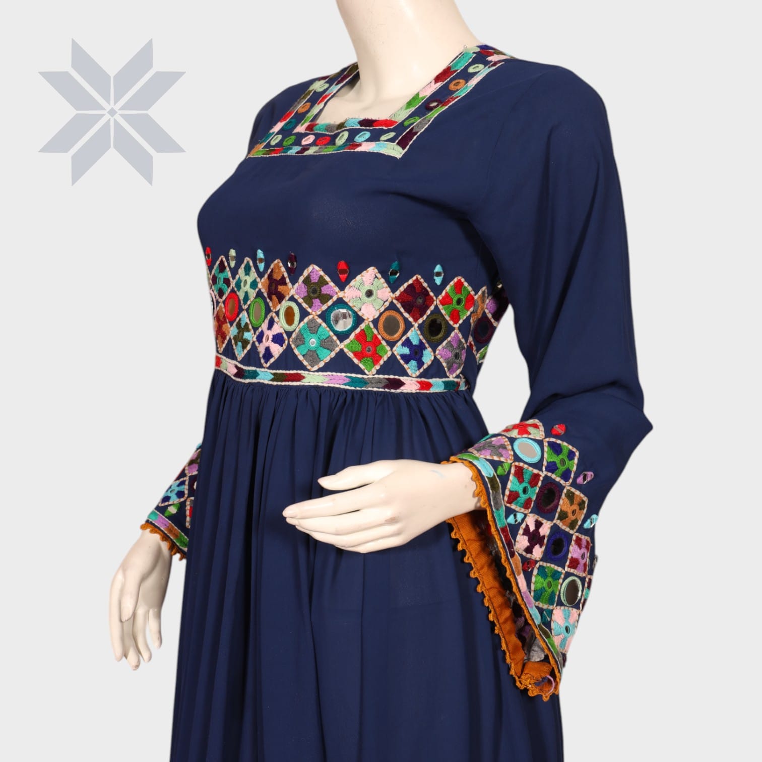 Midnight Mosaic Afghani Dress