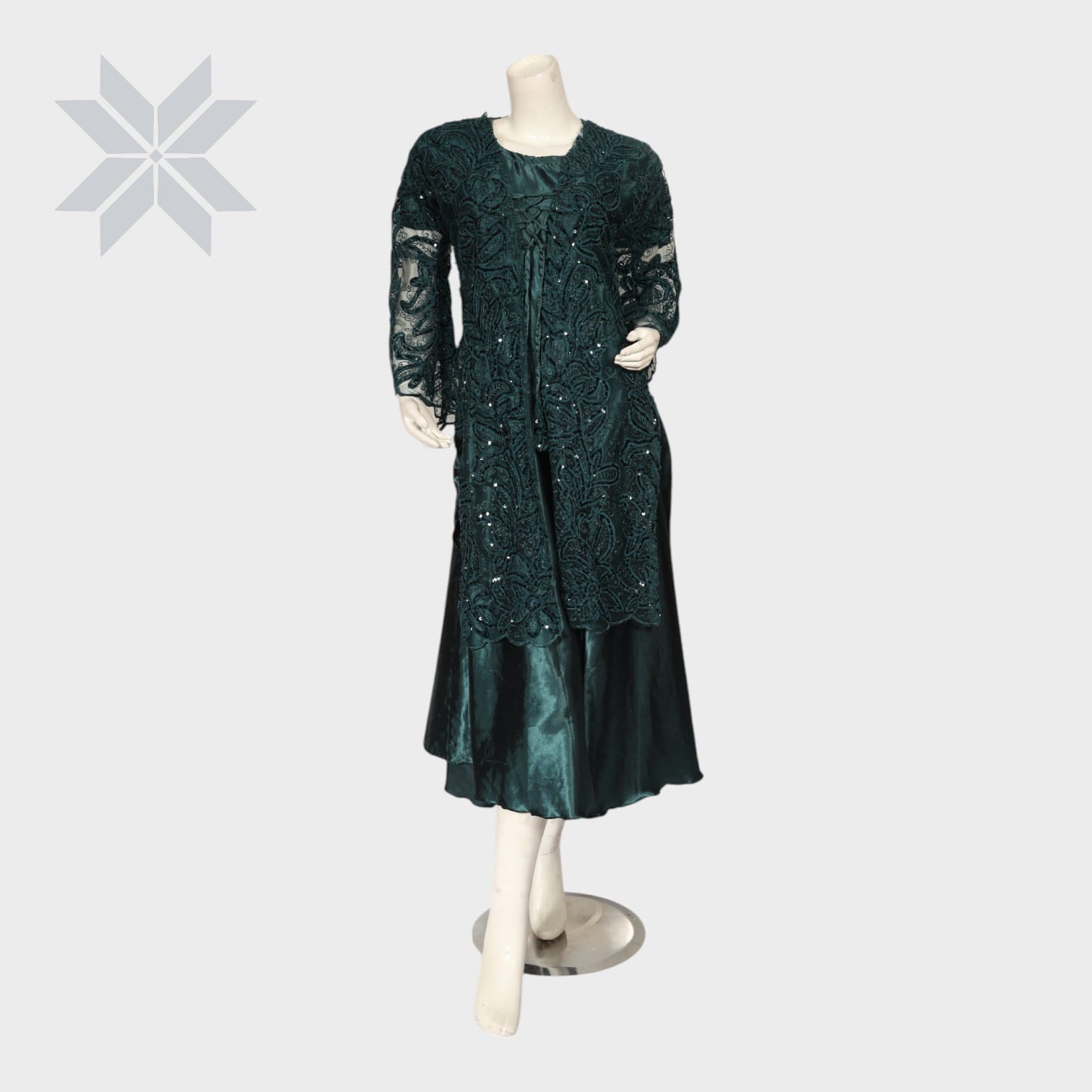 Emerald Radiance Formal Gown Set
