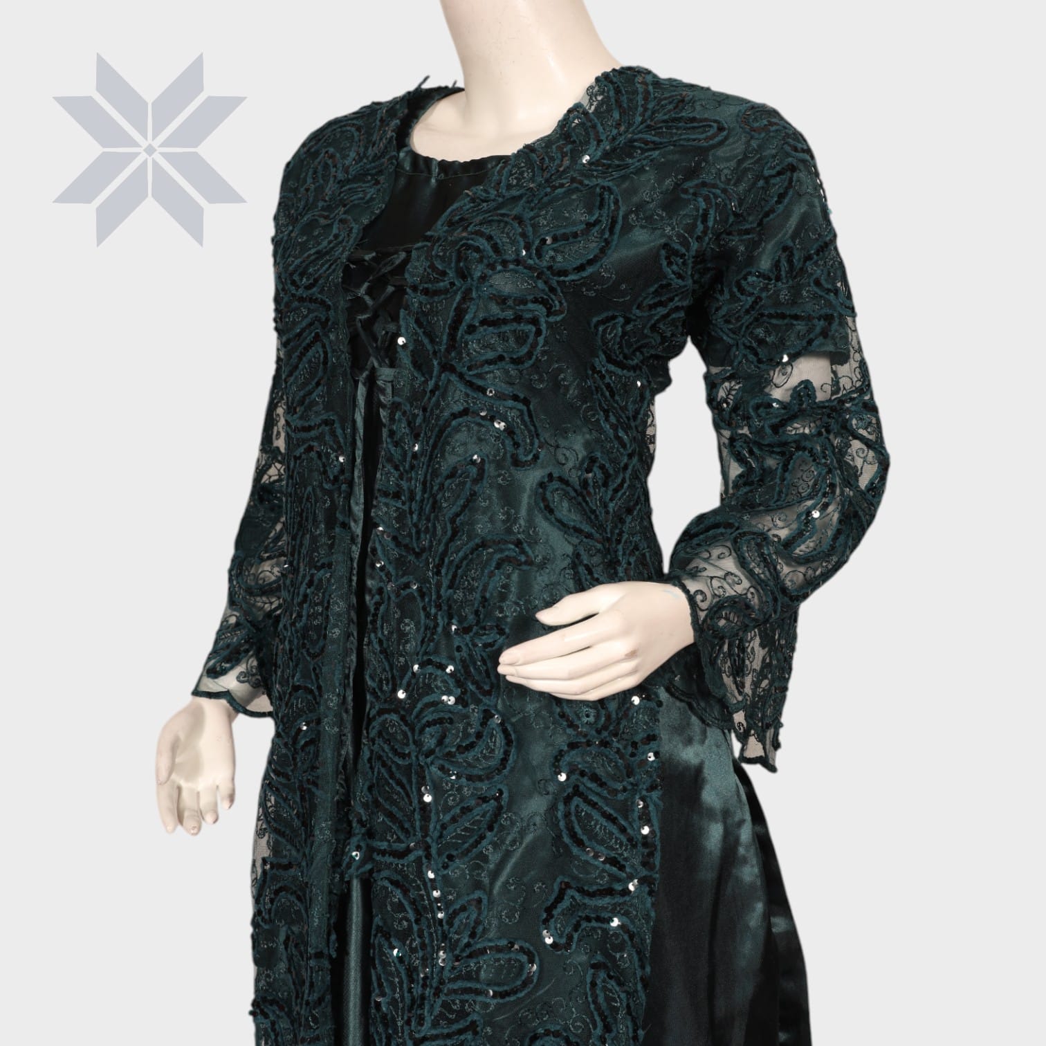 Emerald Radiance Formal Gown Set