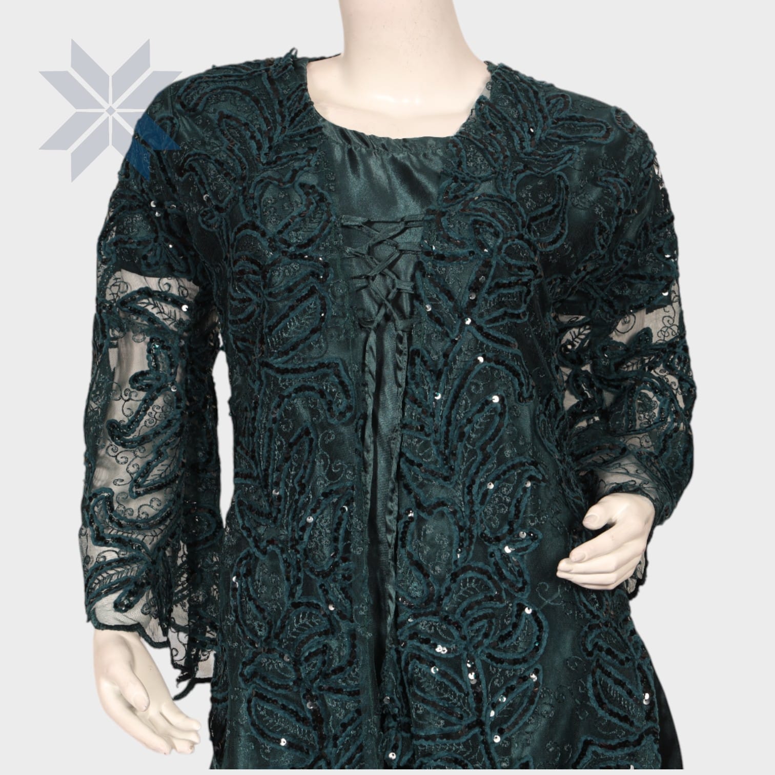 Emerald Radiance Formal Gown Set