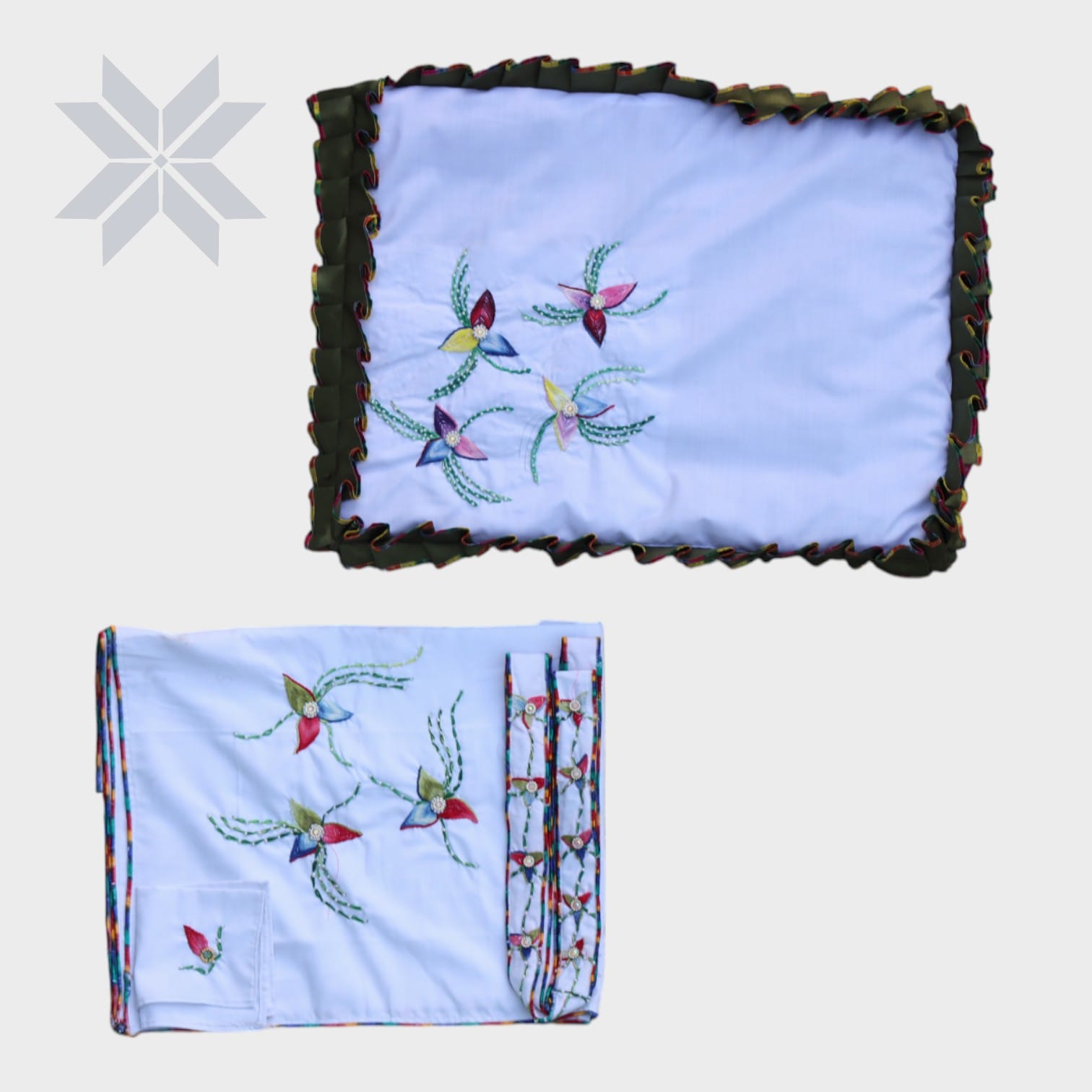 Garden Whirl Embroidered Bedding Baby Set