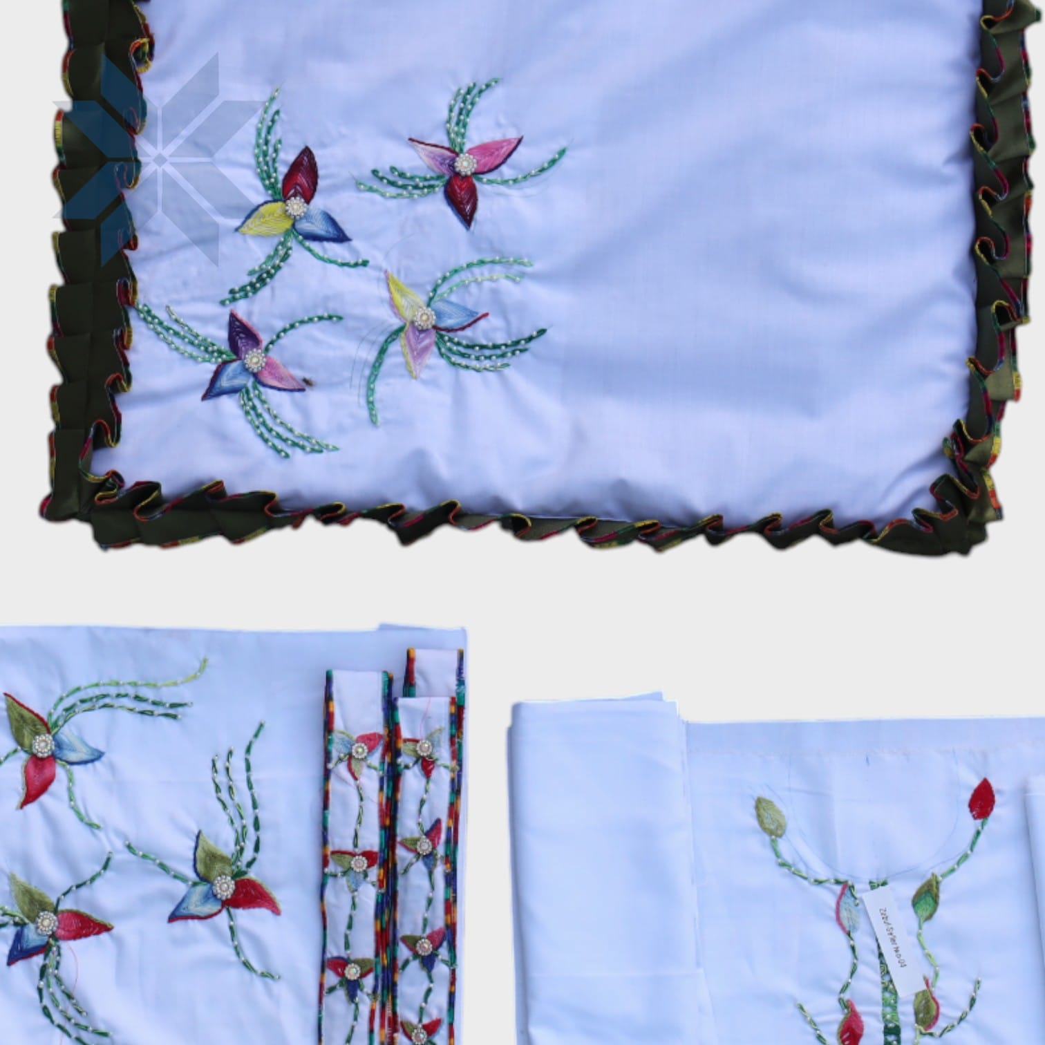 Garden Whirl Embroidered Bedding Baby Set