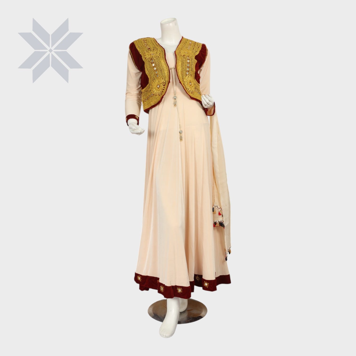 Golden Grace Traditional Dress Set