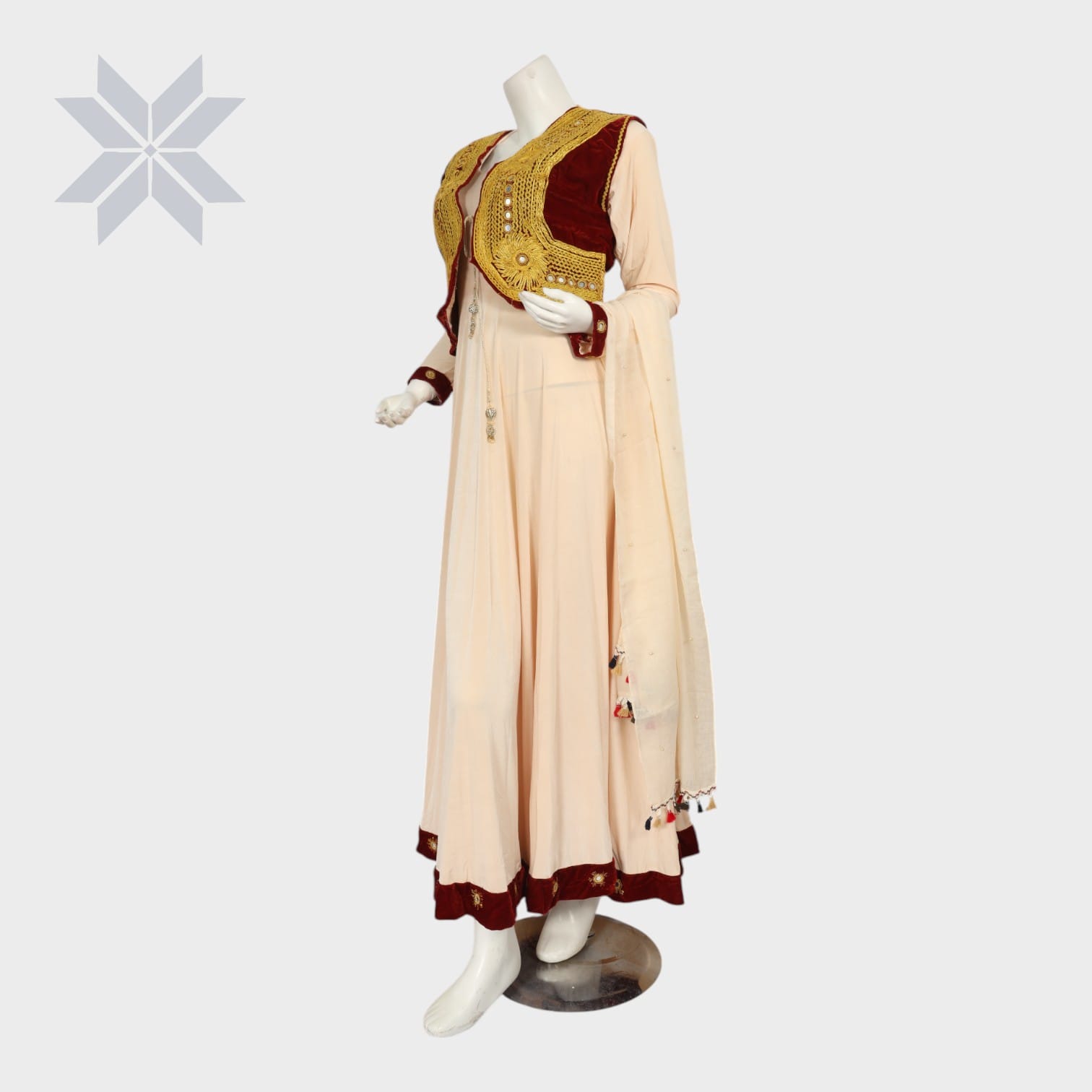 Golden Grace Traditional Dress Set
