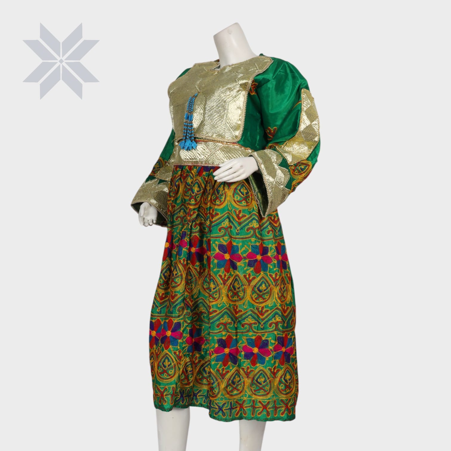 Royal Emerald Khesa Dress