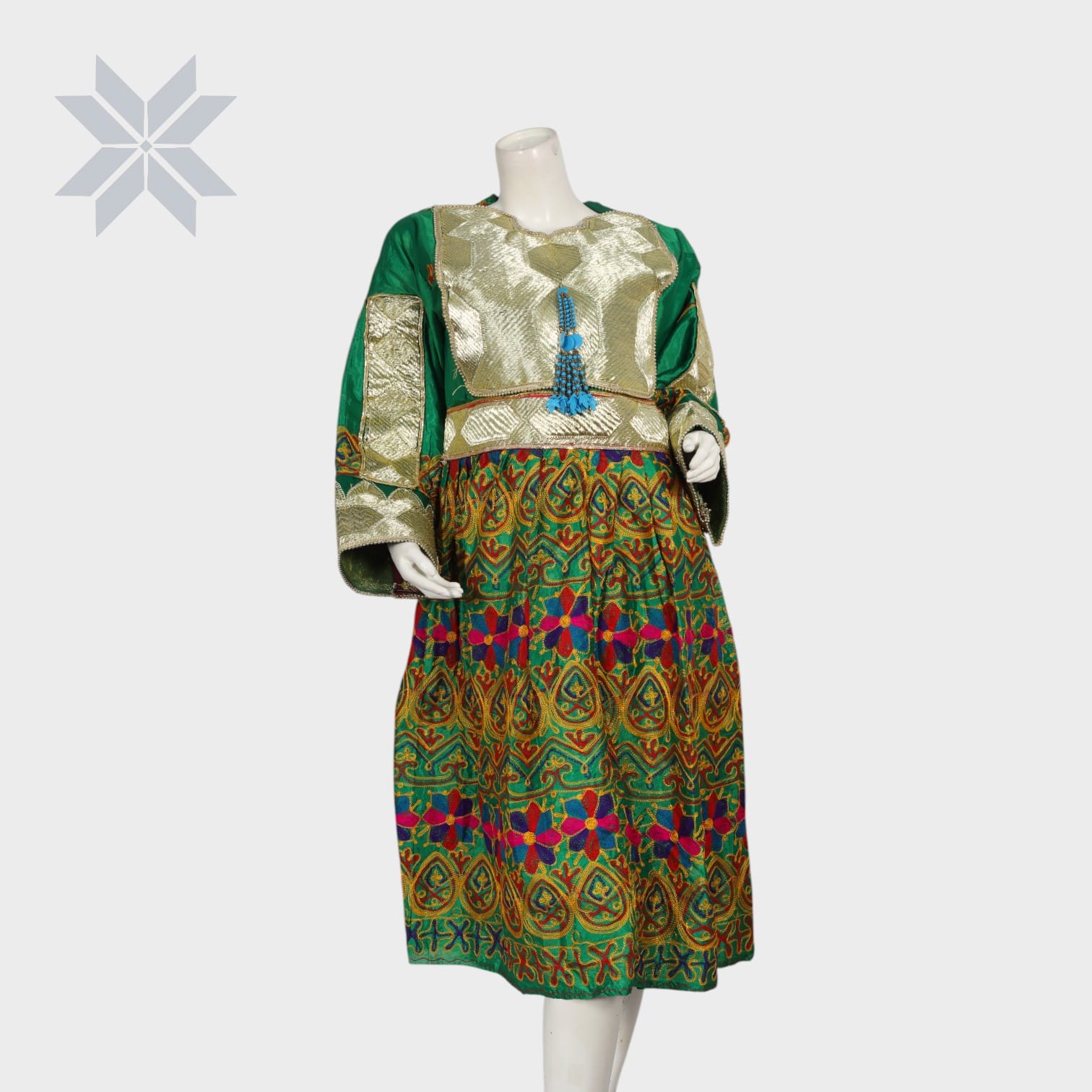 Royal Emerald Khesa Dress