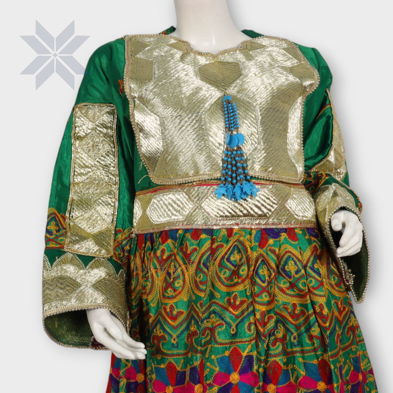 Royal Emerald Khesa Dress