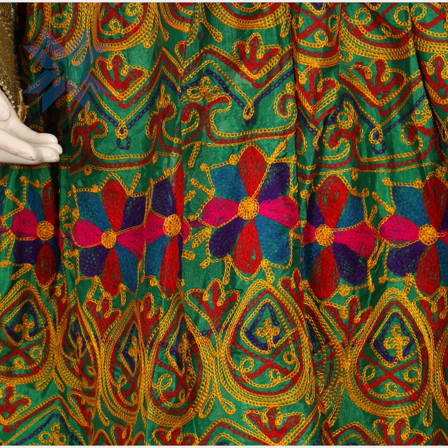 Royal Emerald Khesa Dress