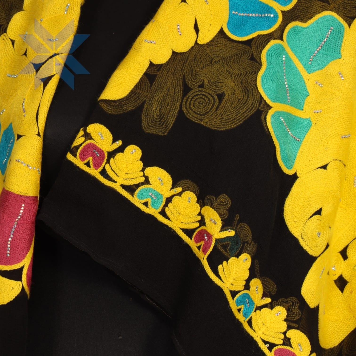 Sunburst Garden Embroidered Shawl