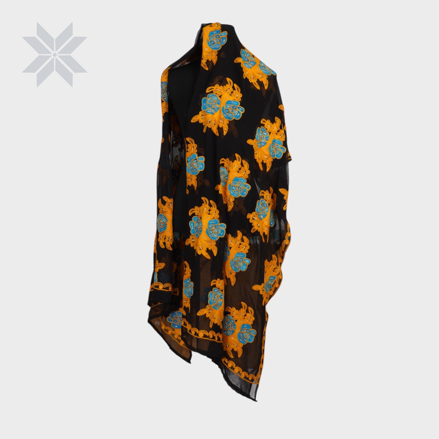 Amber Sky Embroidered Shawl