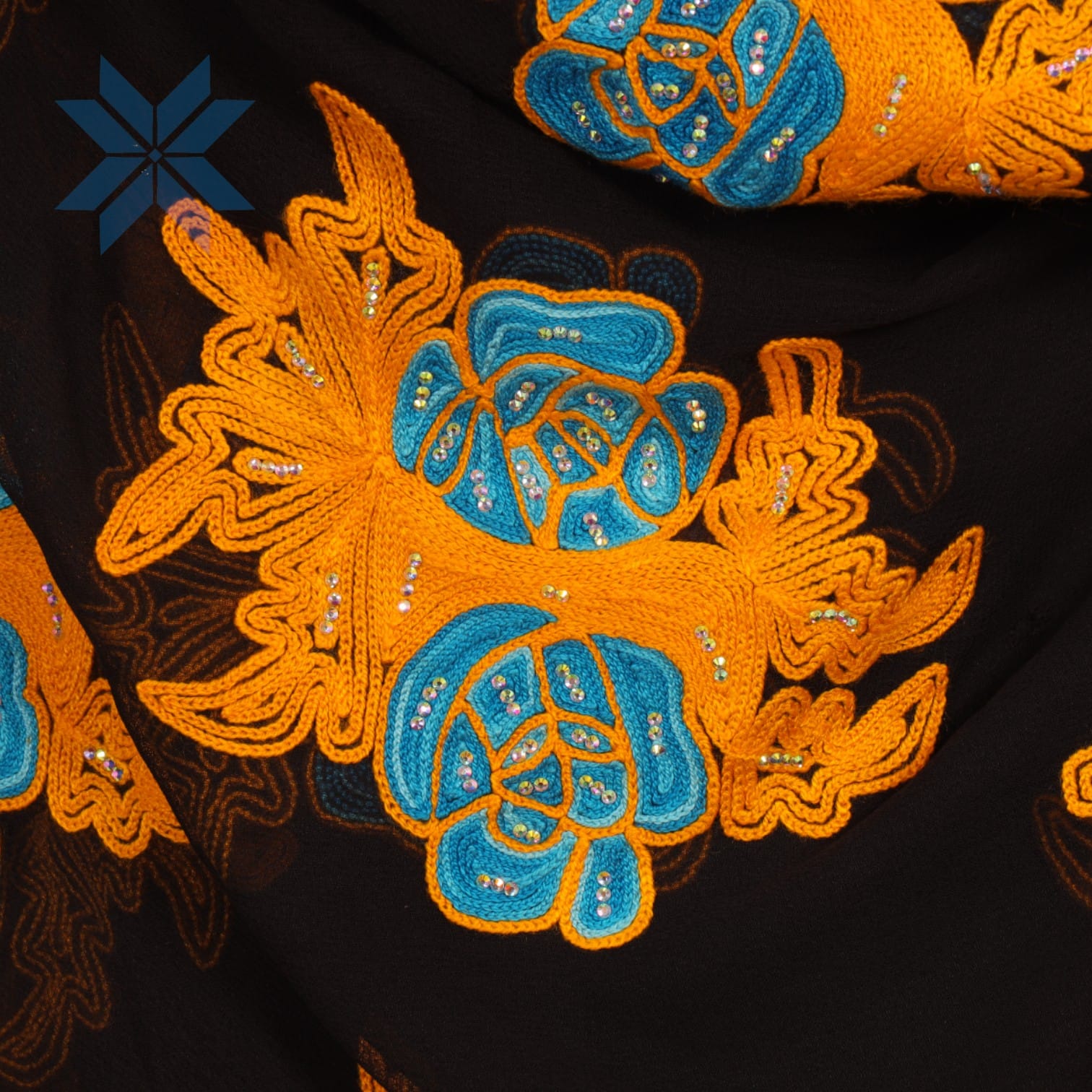 Amber Sky Embroidered Shawl