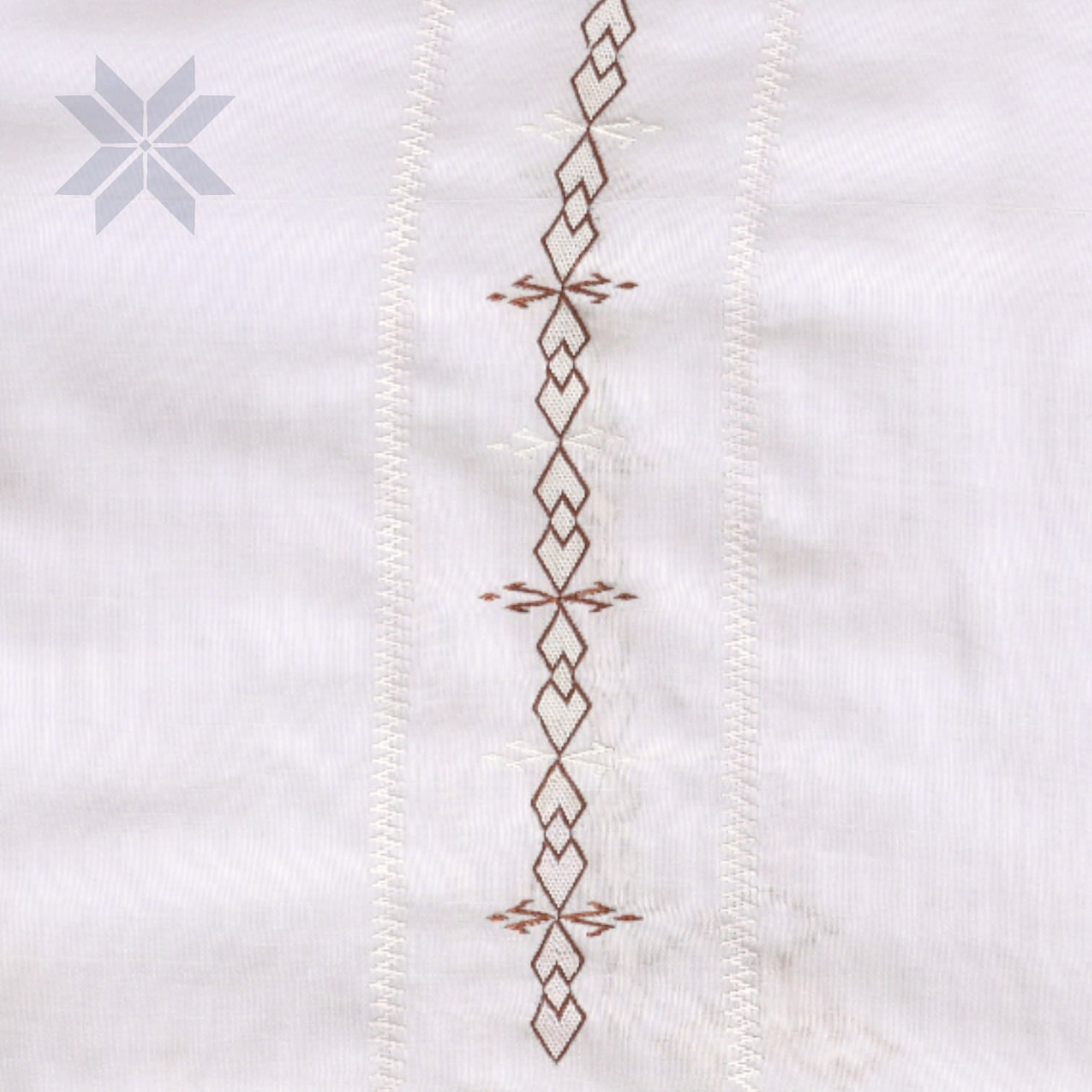 Zamzam White Embroidered Shawl