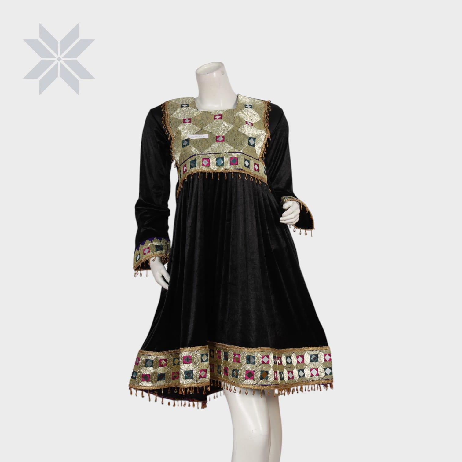 Noorani Black Mirror Dress