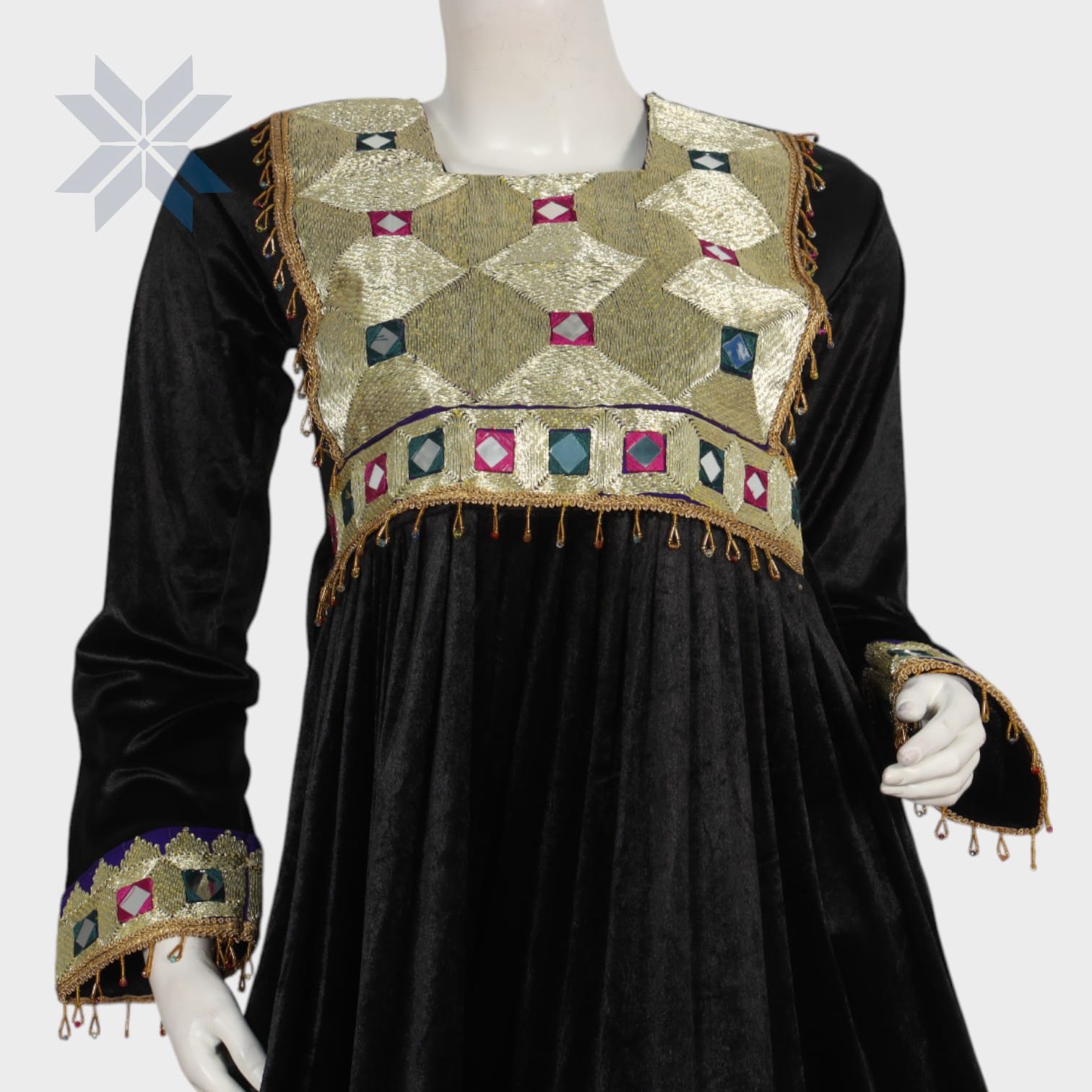 Noorani Black Mirror Dress