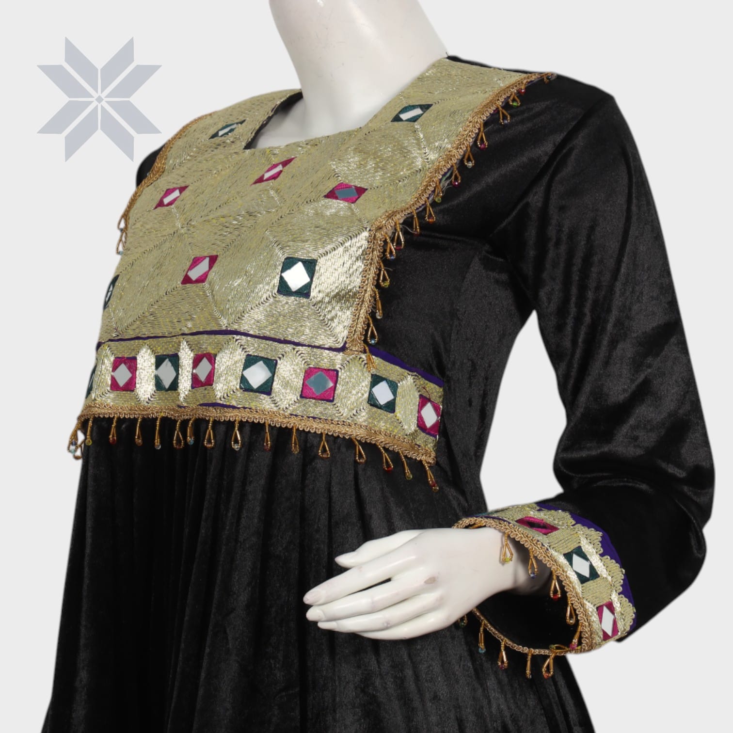 Noorani Black Mirror Dress