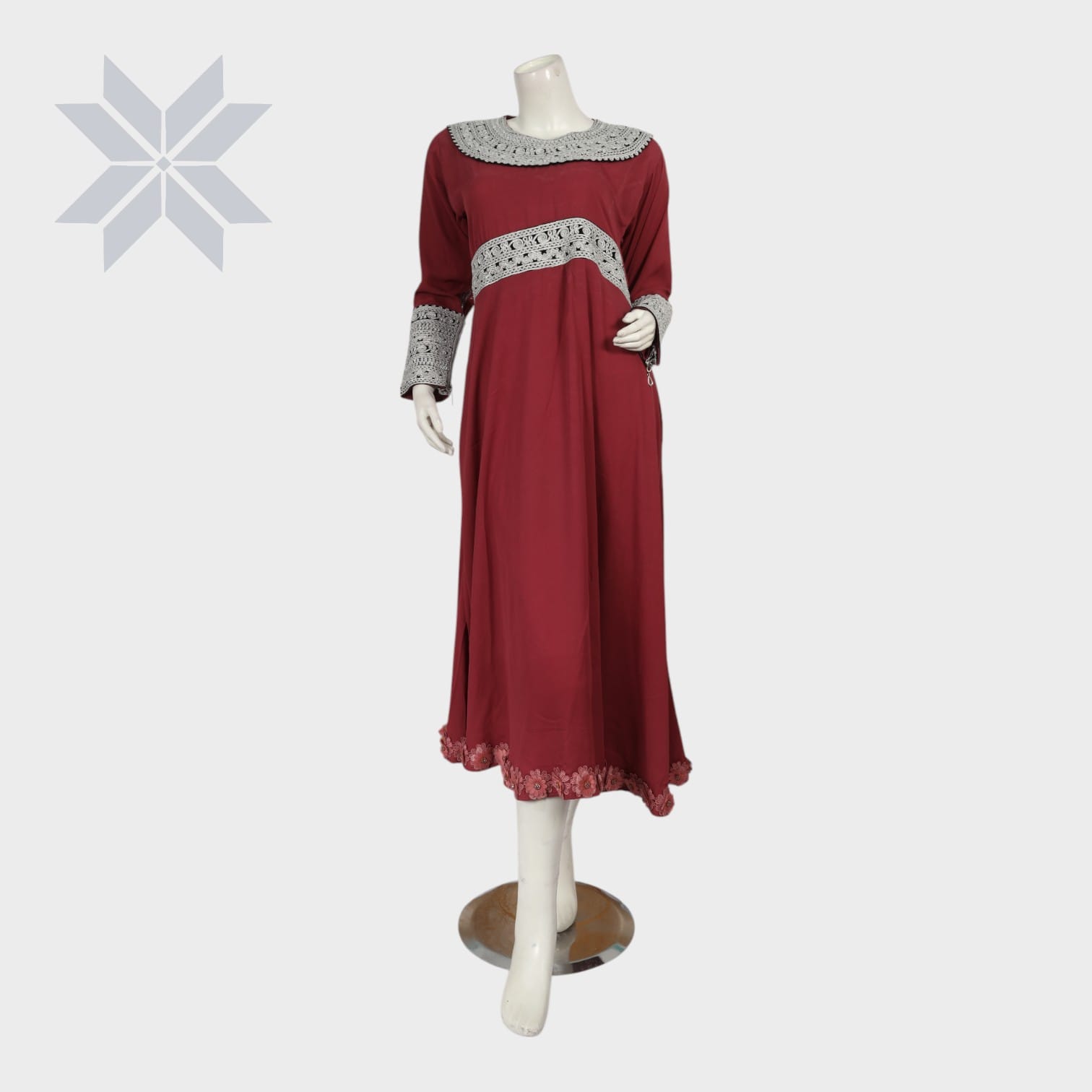 Layali Maroon Grace Dress