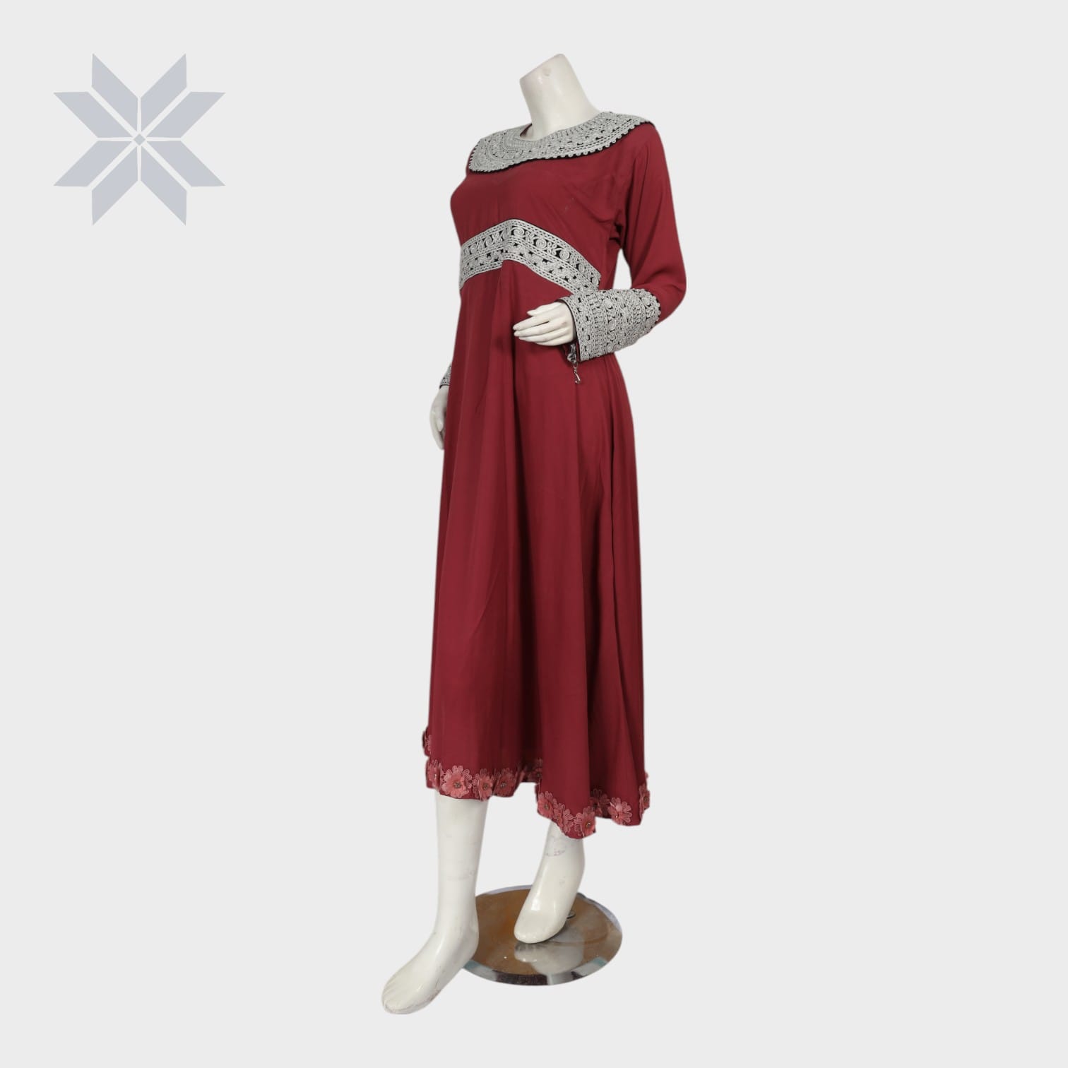 Layali Maroon Grace Dress