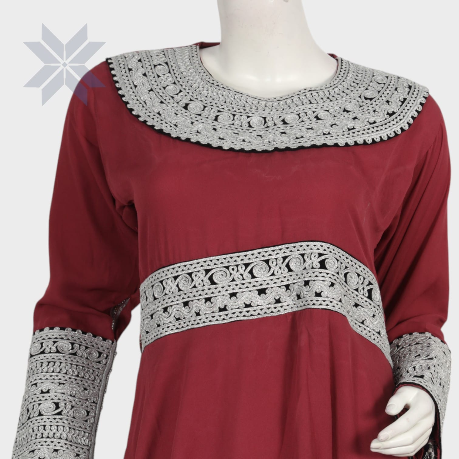 Layali Maroon Grace Dress