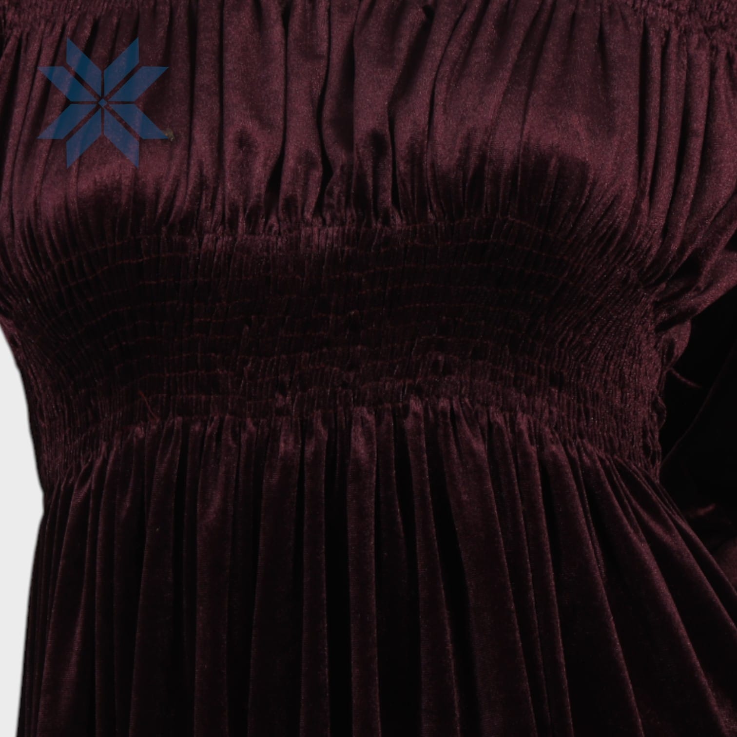 Velvet Ruffle Hem Classic Dress