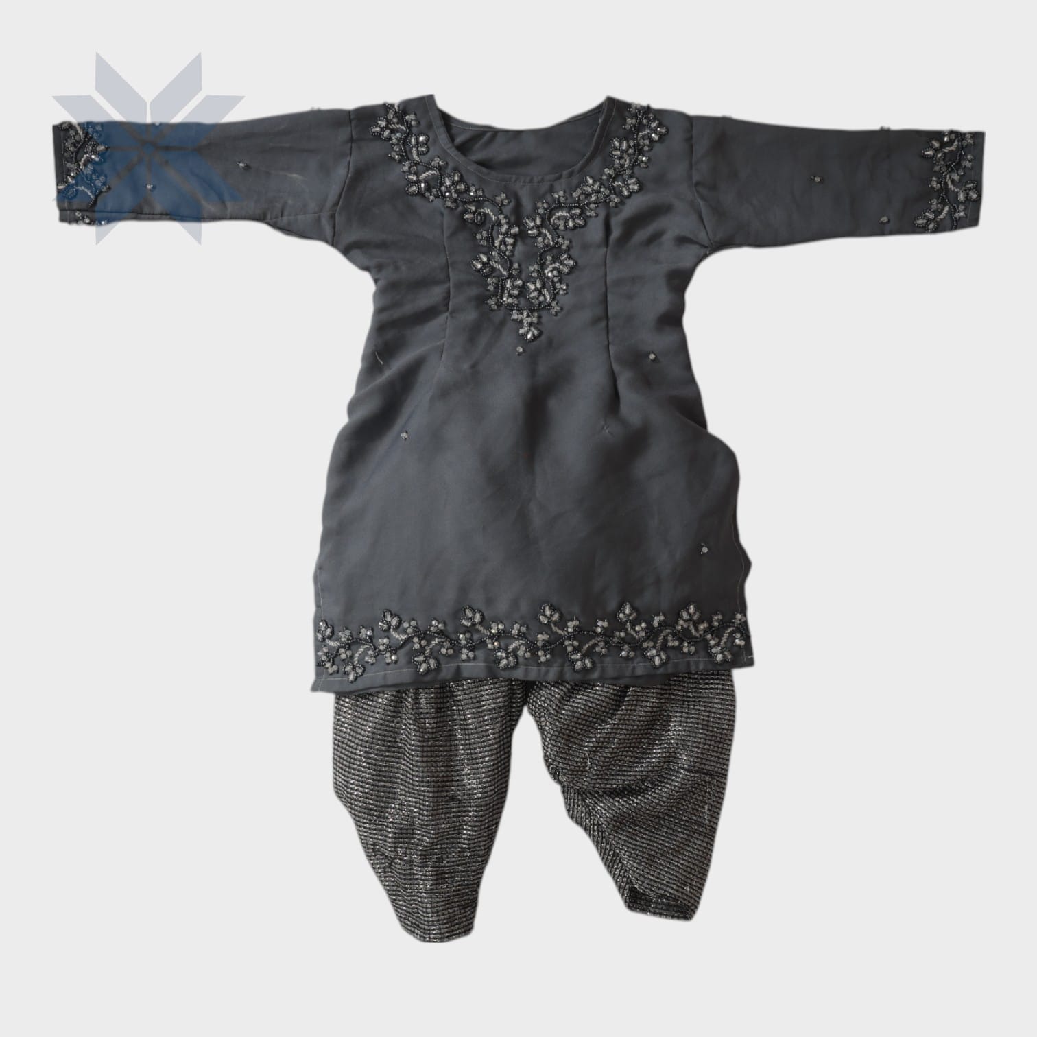 Charcoal Grace Embellished Set