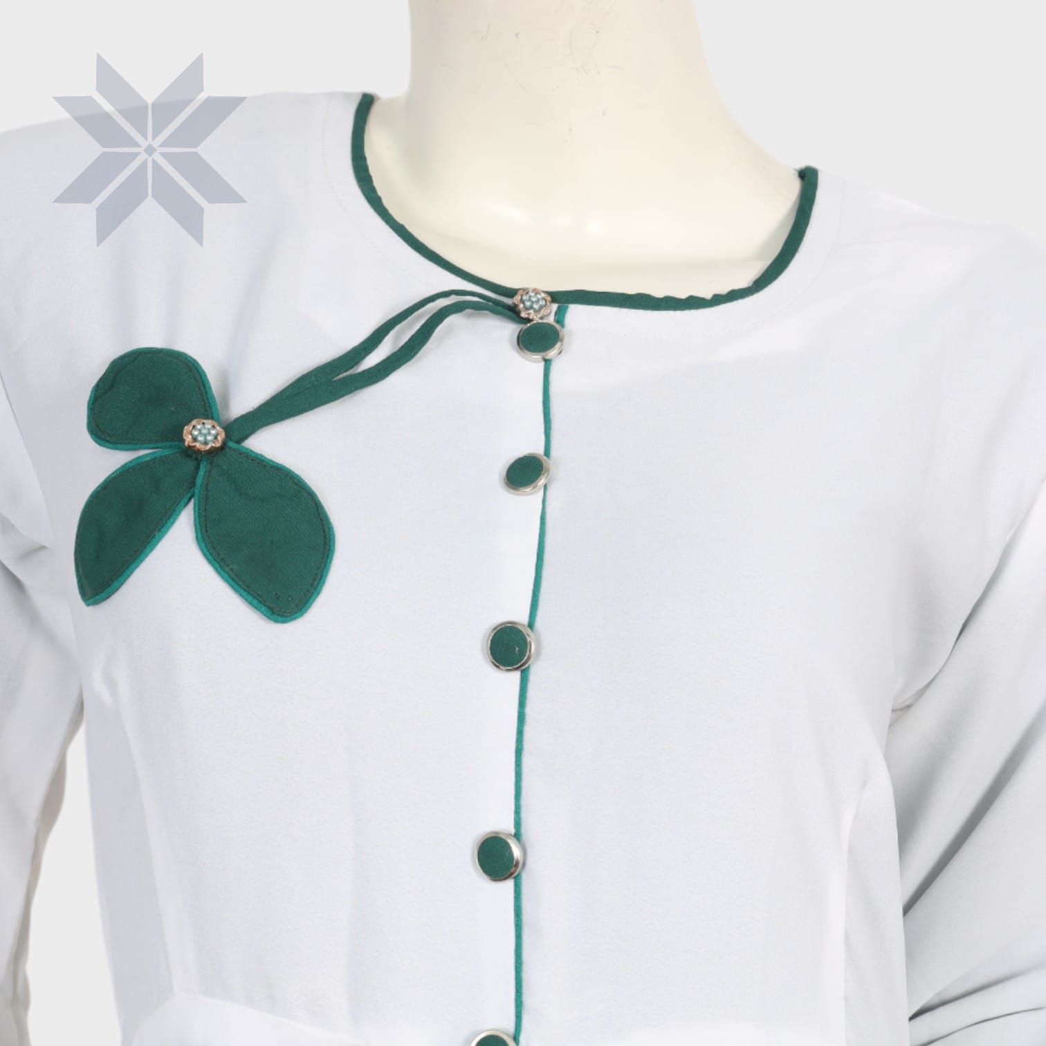Emerald Breeze Two-Layer Abaya