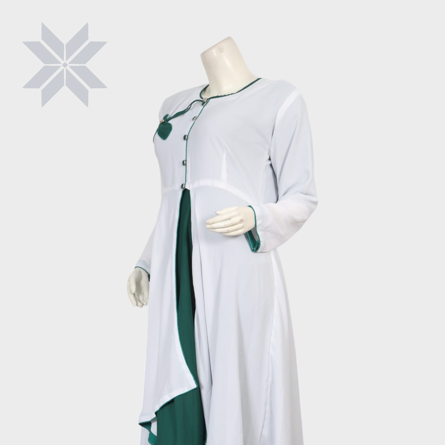 Emerald Breeze Two-Layer Abaya
