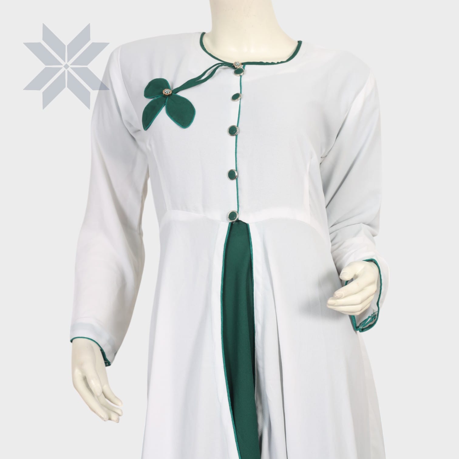 Emerald Breeze Two-Layer Abaya