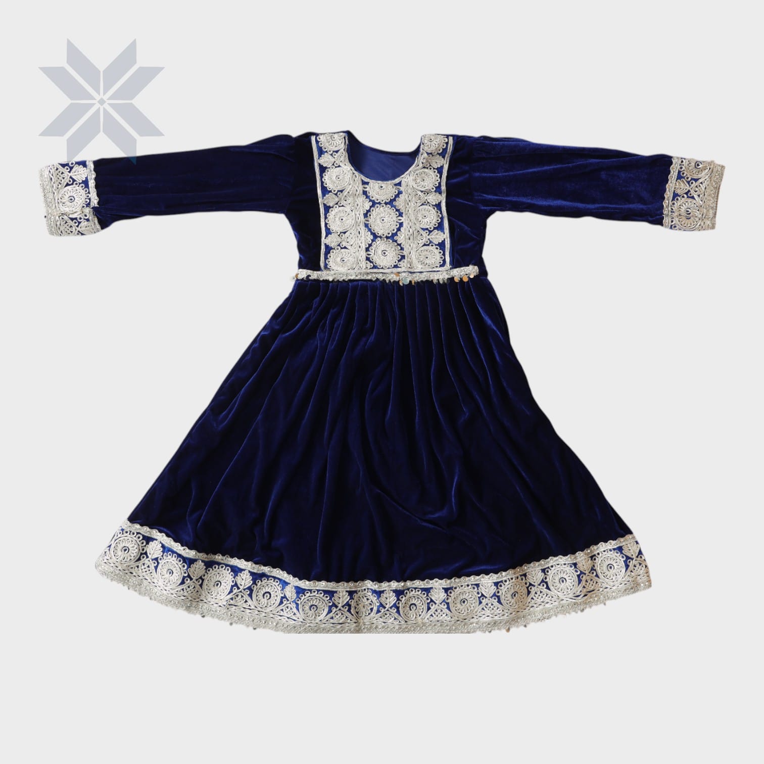 Lapis Royal Afghani Dress