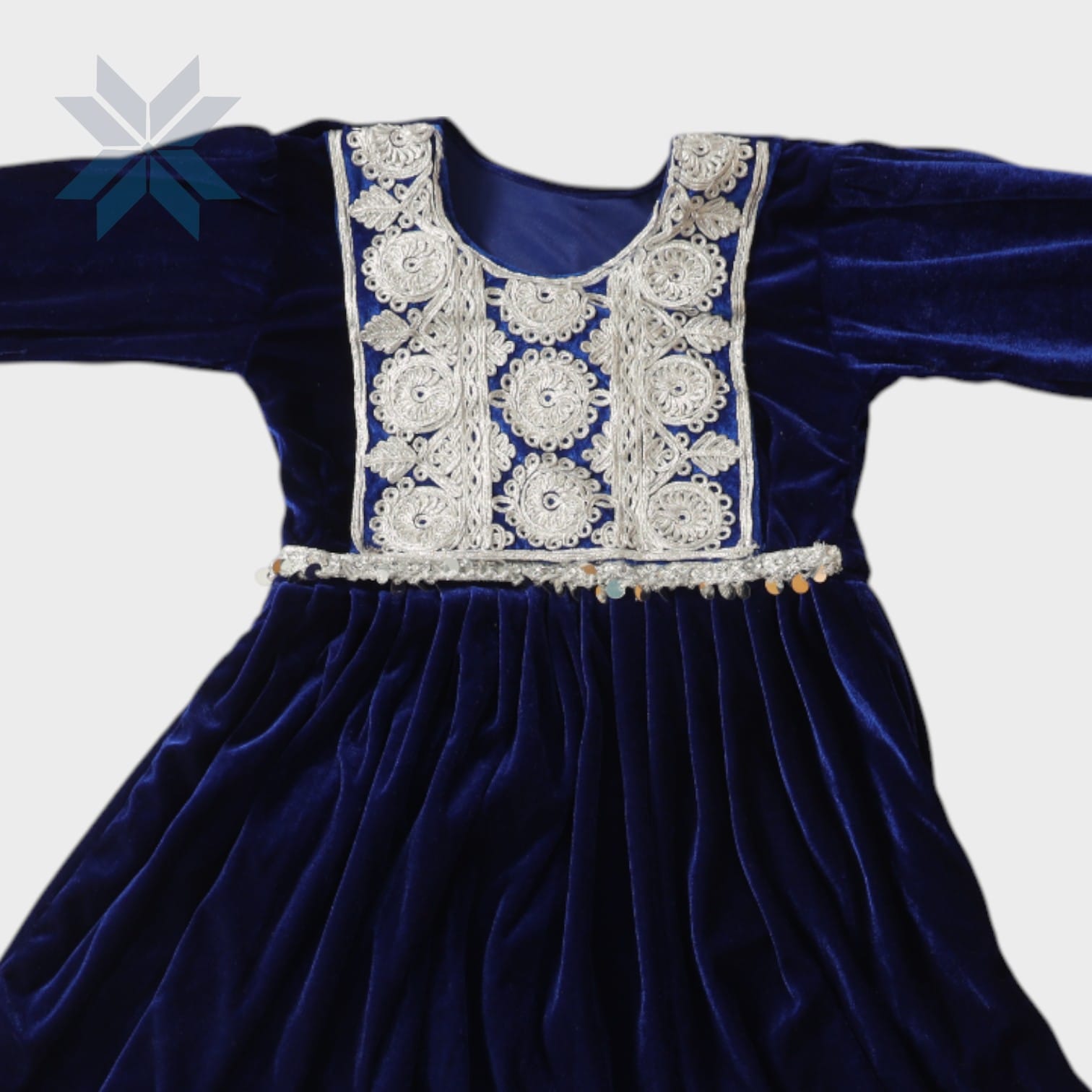 Lapis Royal Afghani Dress