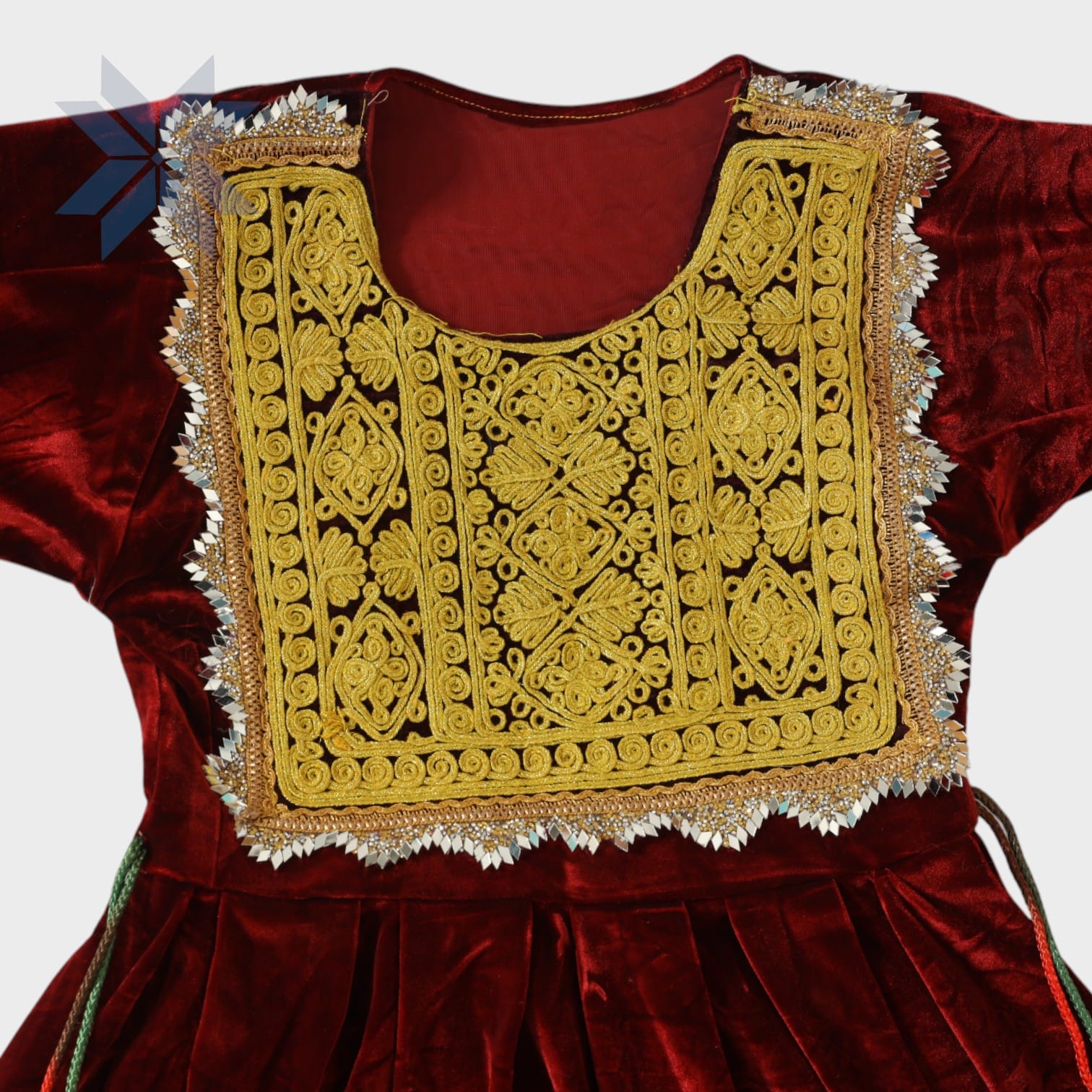 Royal Maroon Afghani Dress with Mustard Salwar