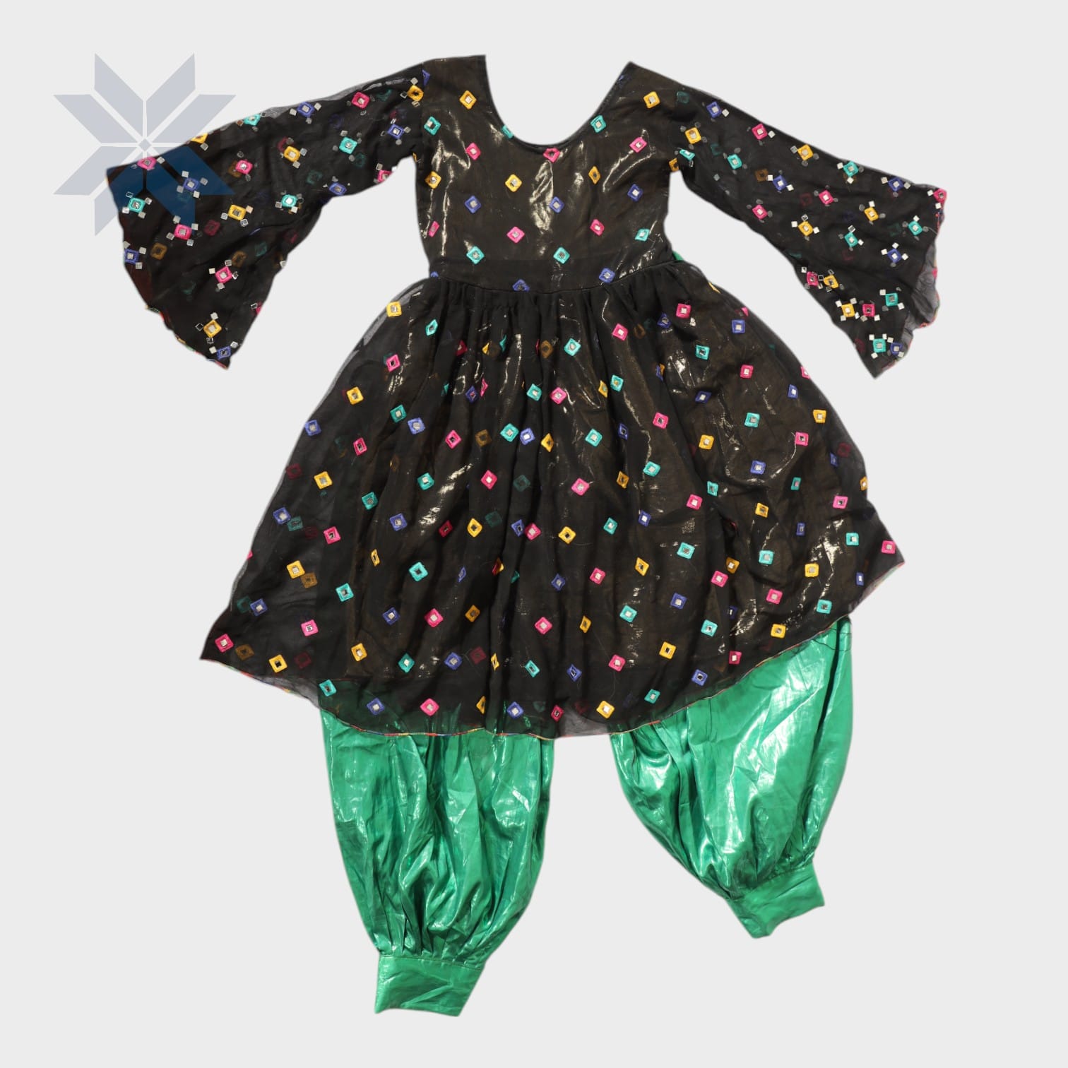 Rainbow Charm Afghani Dress Set