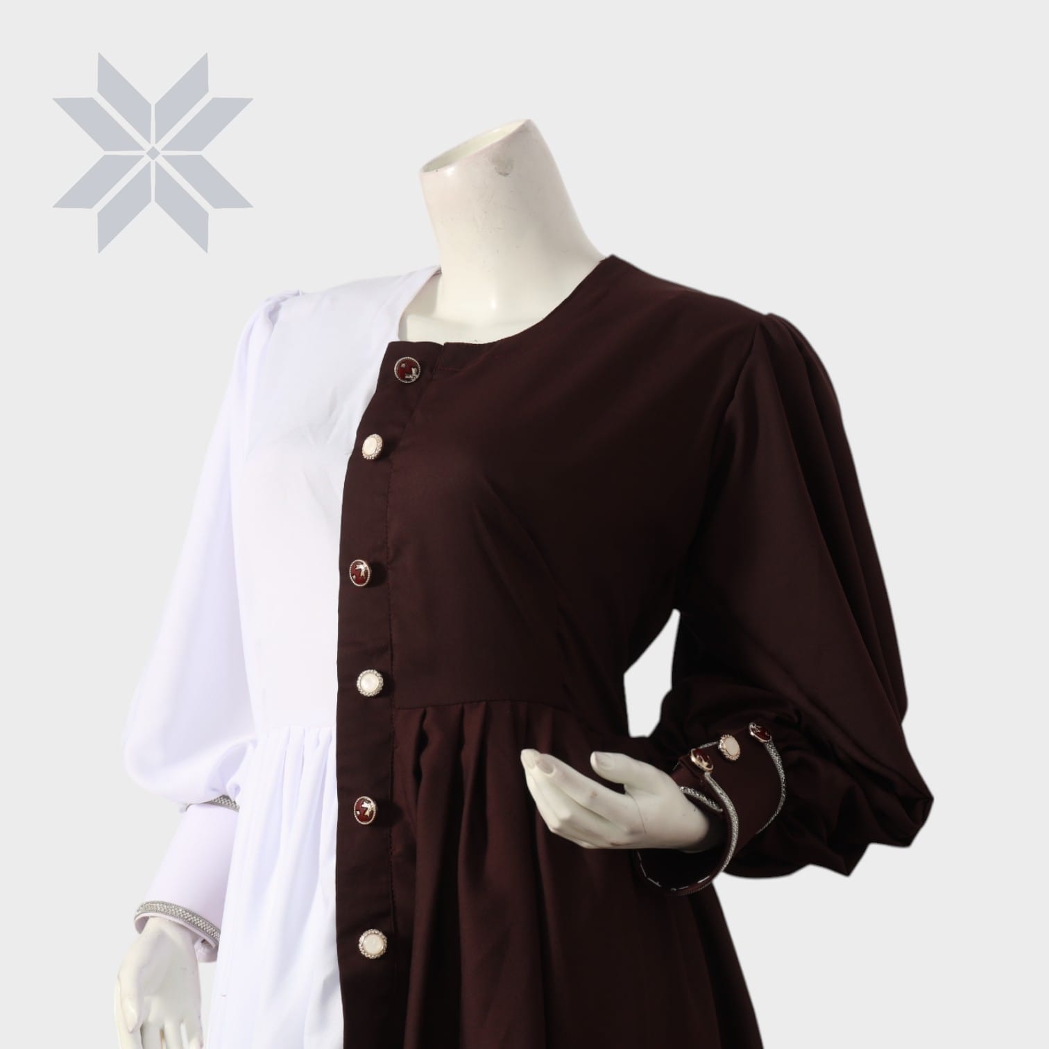 Mocha Eclipse Two-Tone Abaya