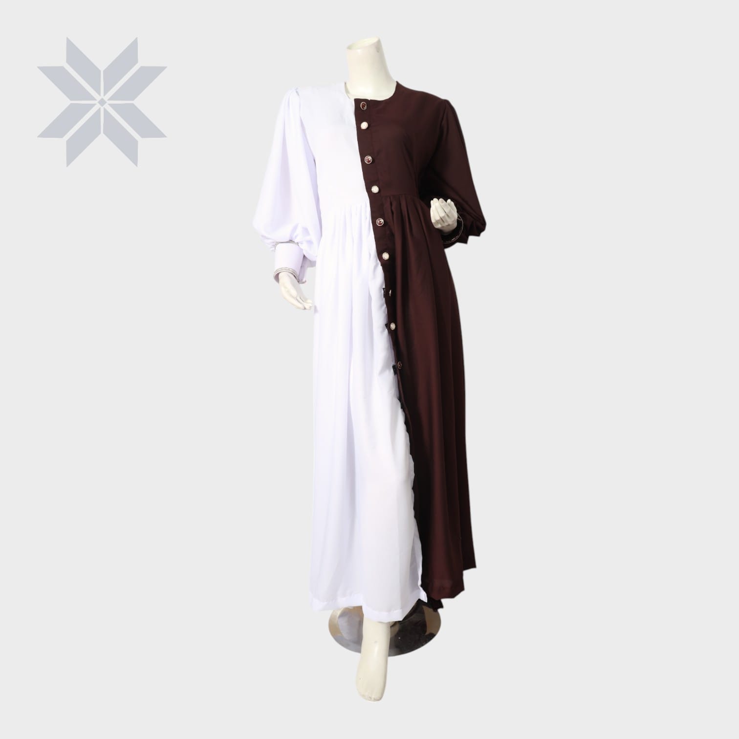 Mocha Eclipse Two-Tone Abaya