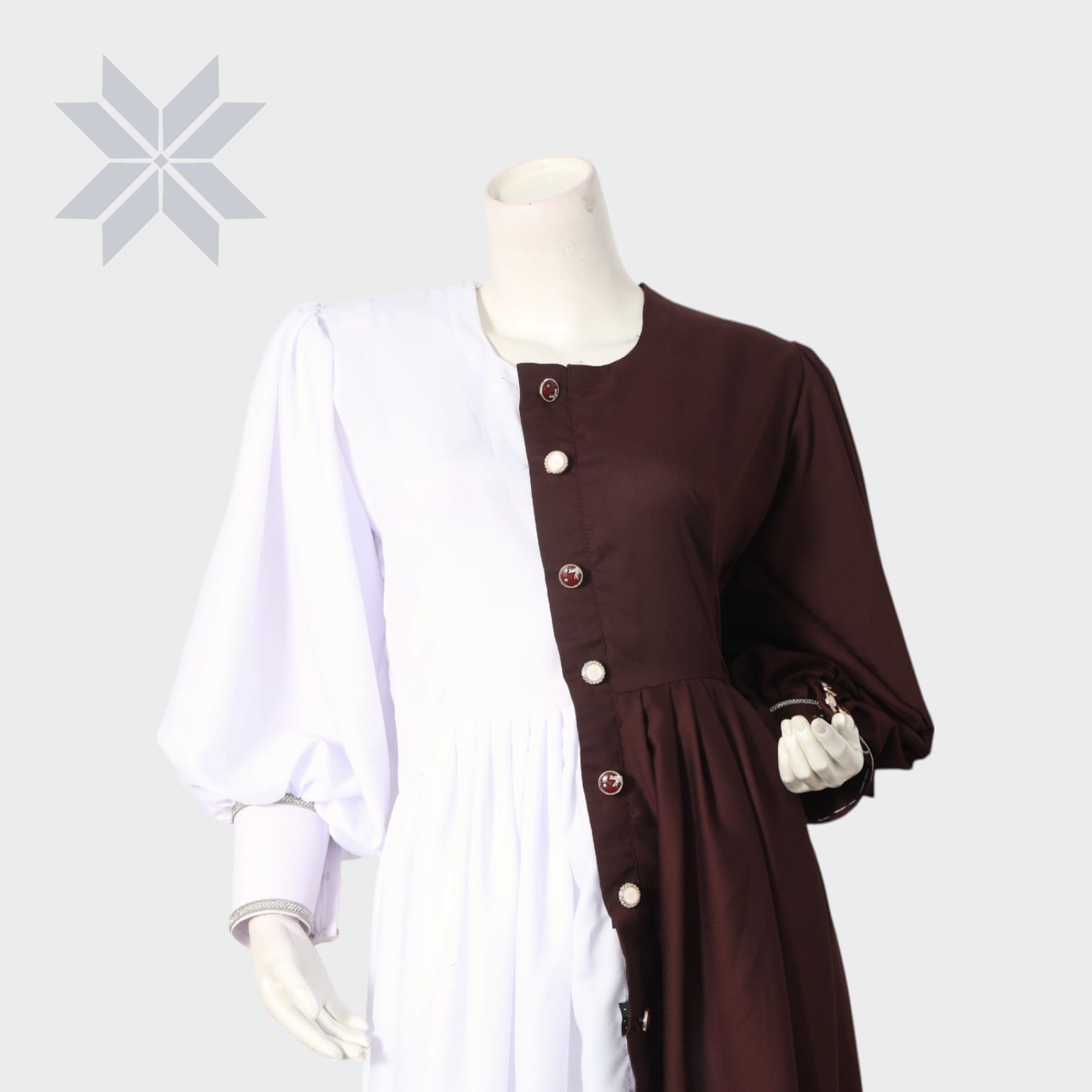 Mocha Eclipse Two-Tone Abaya