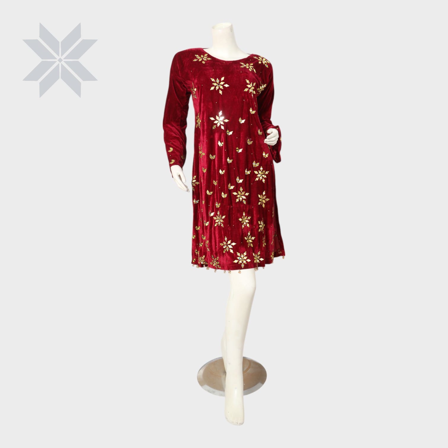 Gulrang Velvet Bloom Dress