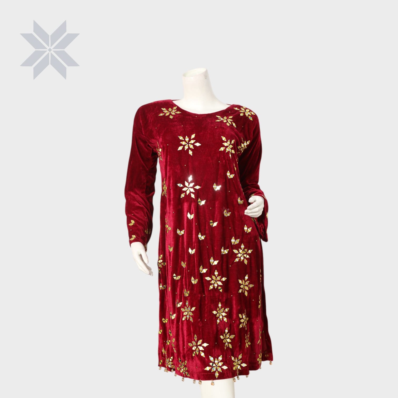 Gulrang Velvet Bloom Dress