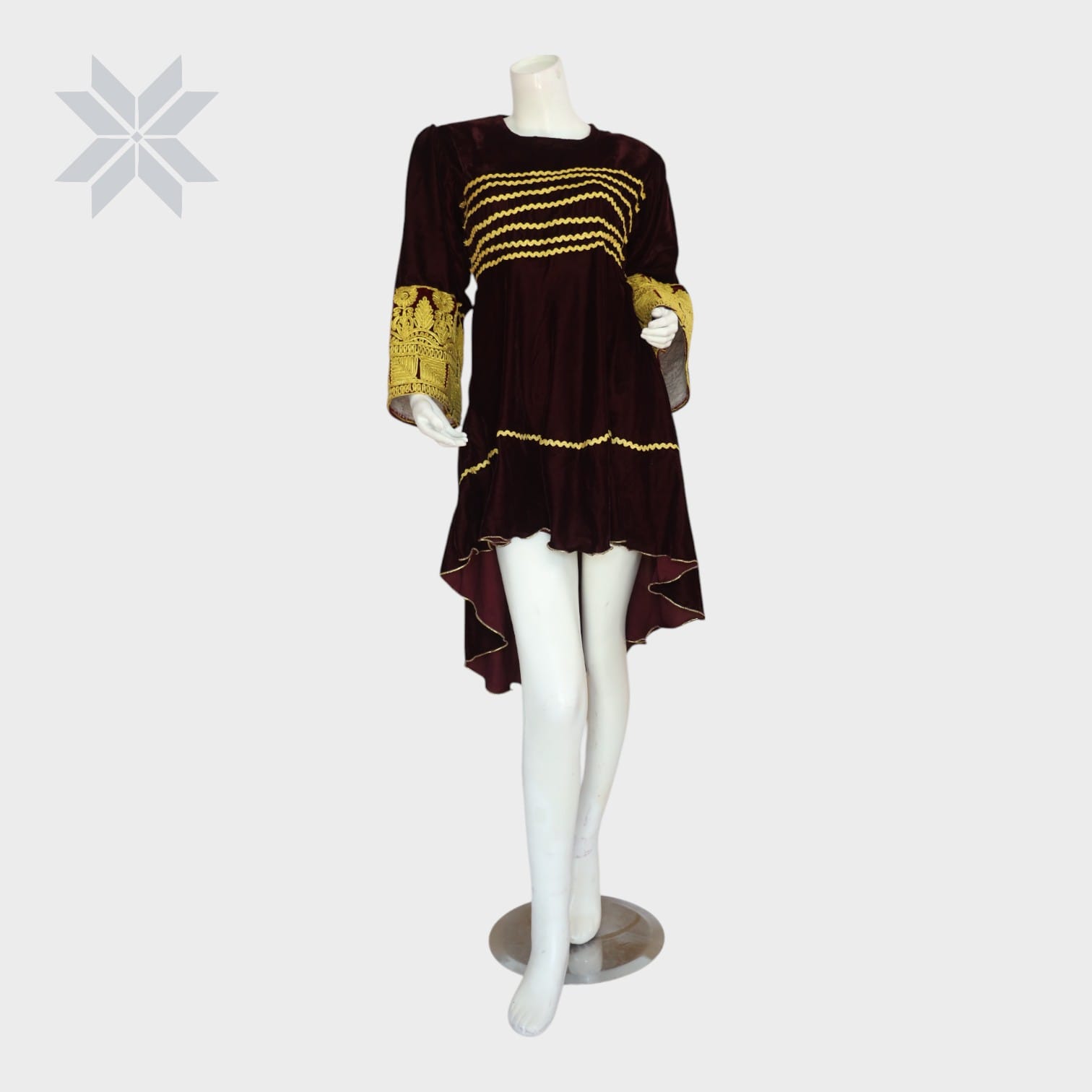  Zard Velvet High-Low Dress