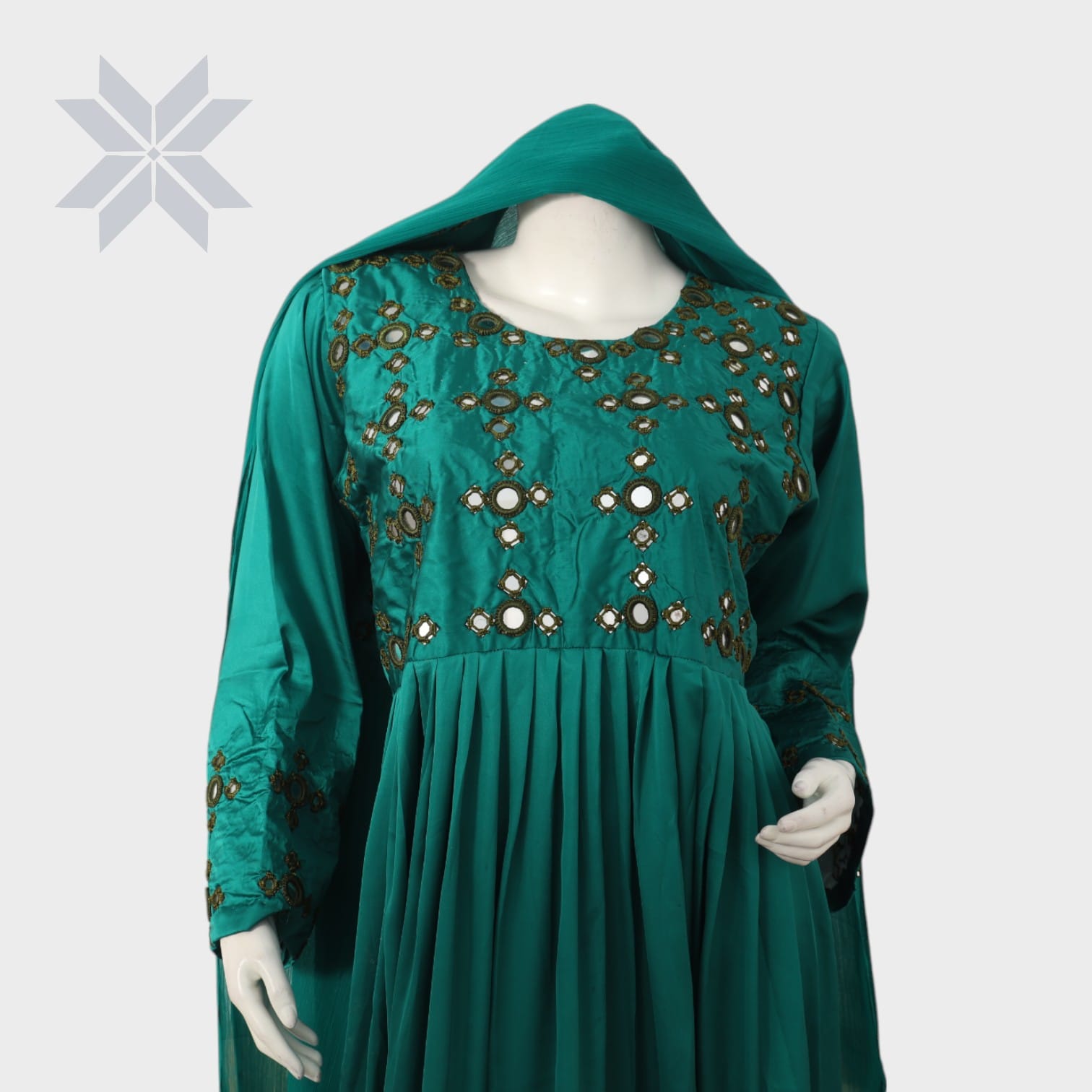 Sabz Sitara Mirror Dress Set