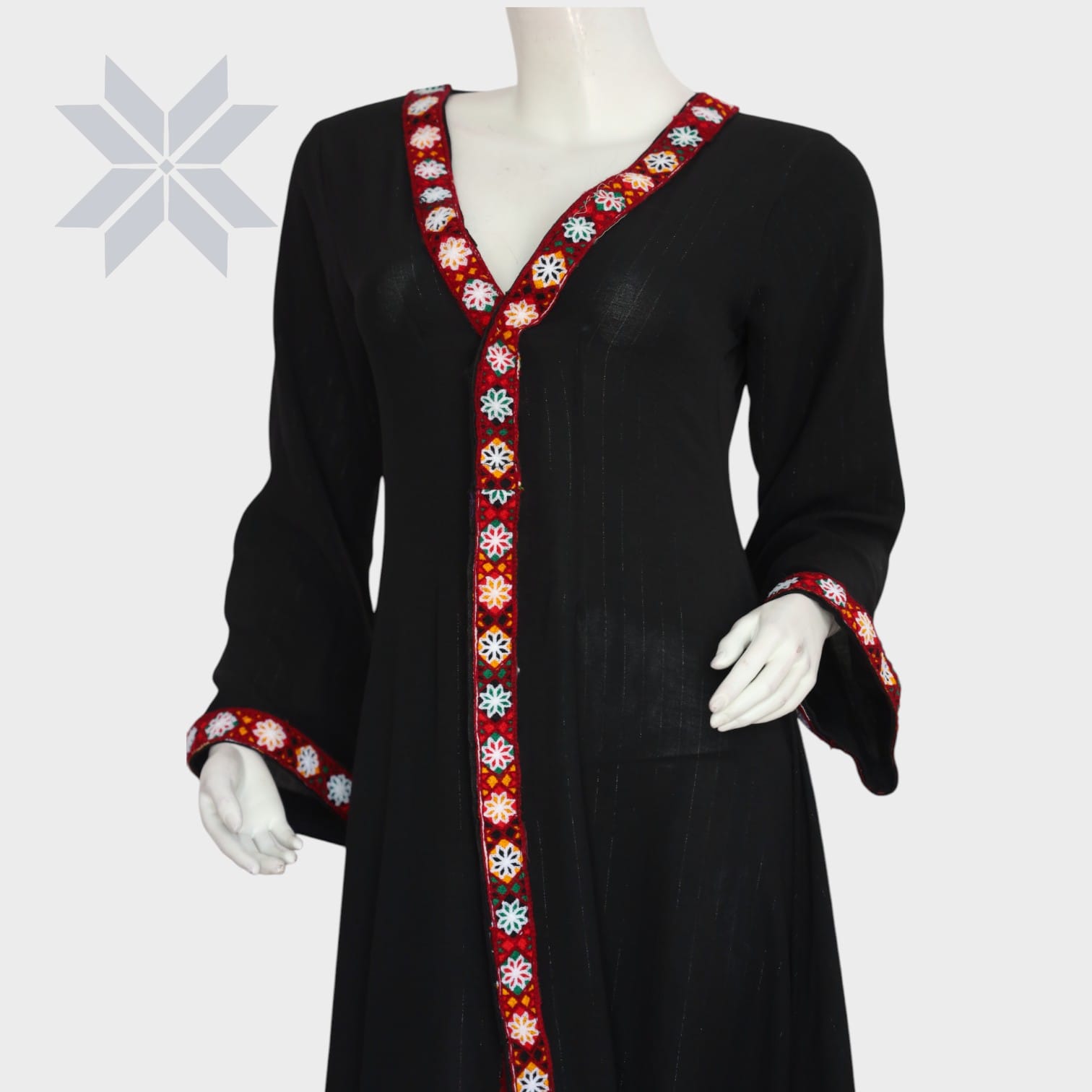 Guldozi Trim Black Open Dress