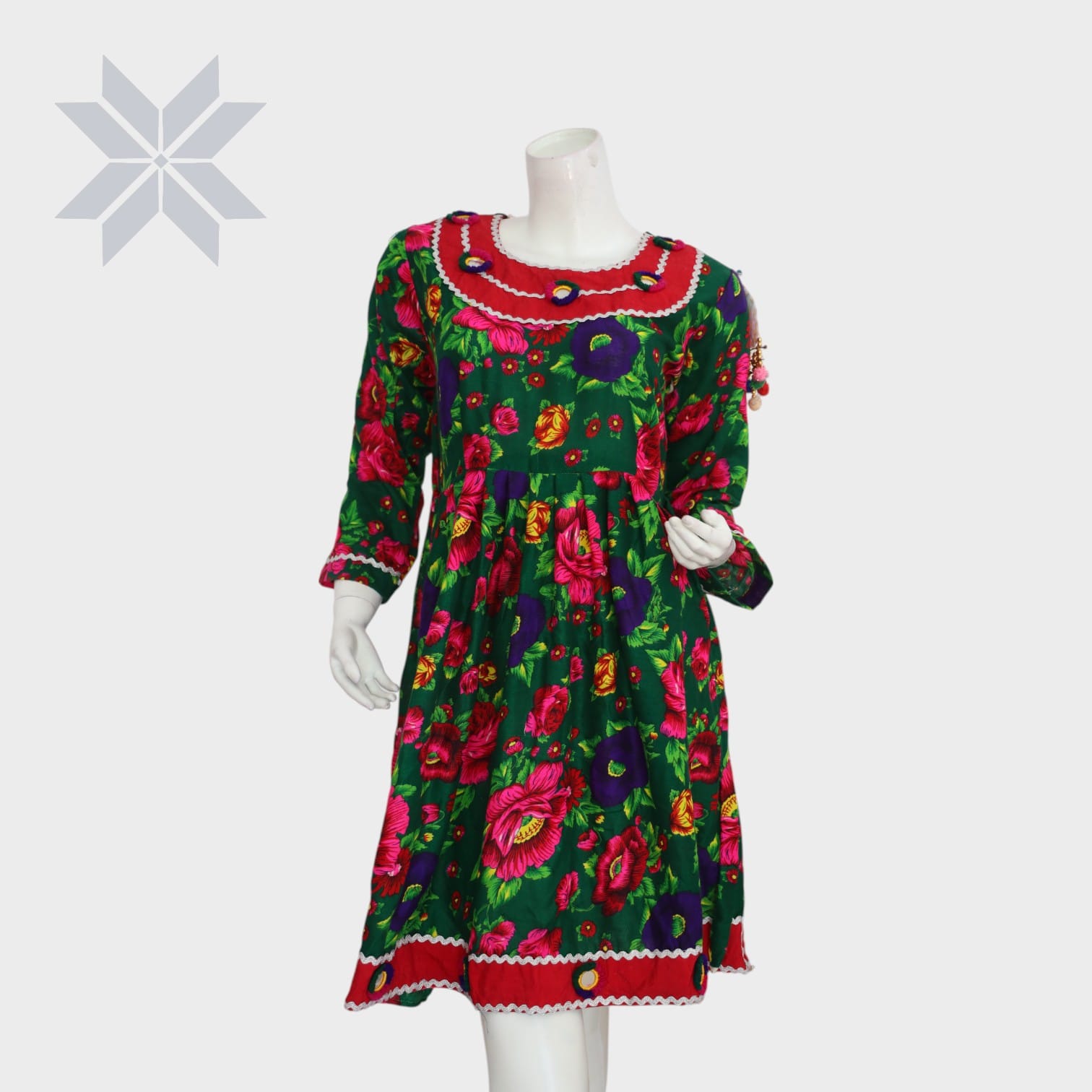 Gulrang Bahari Floral Dress