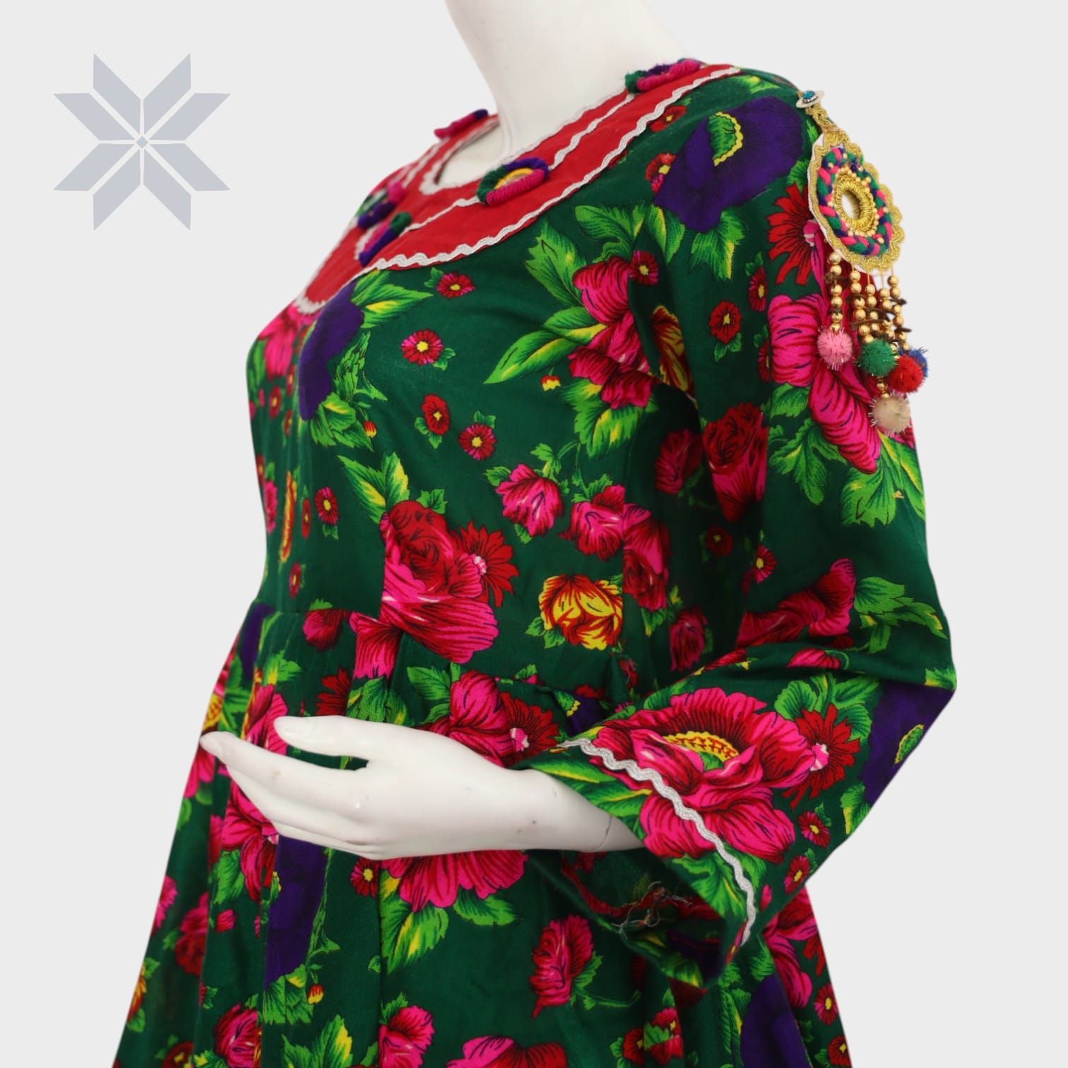 Gulrang Bahari Floral Dress