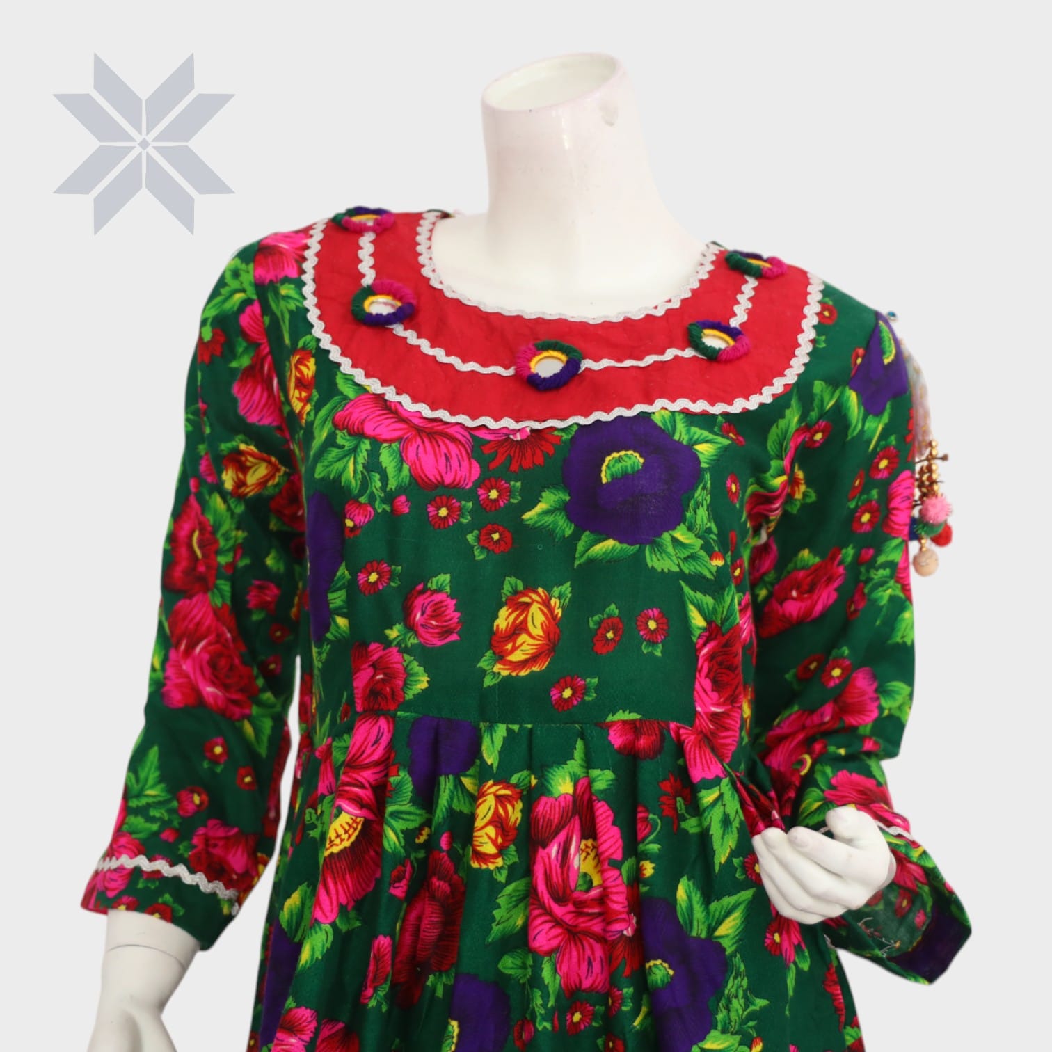Gulrang Bahari Floral Dress