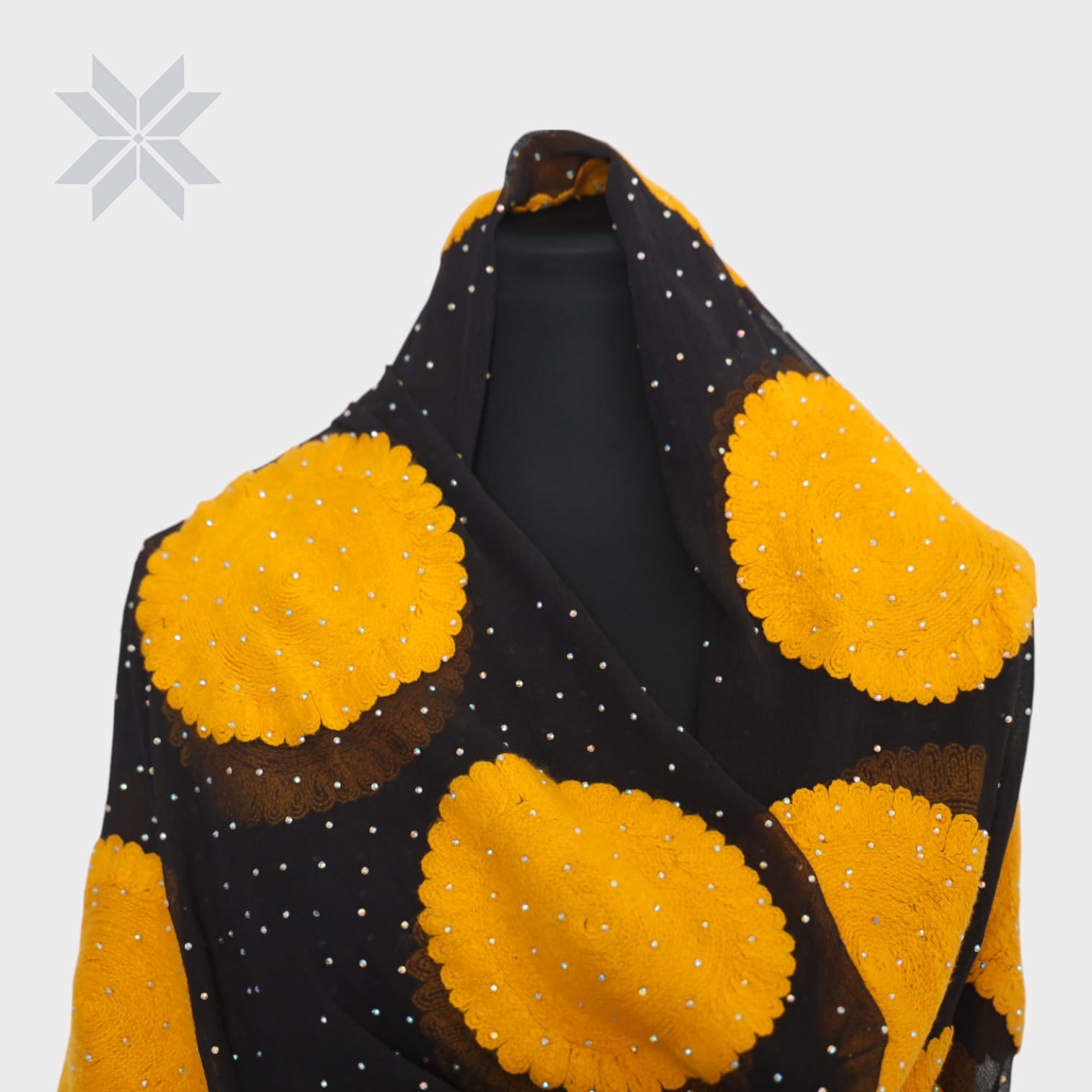 Zard Bahar Mirror Dot Scarf
