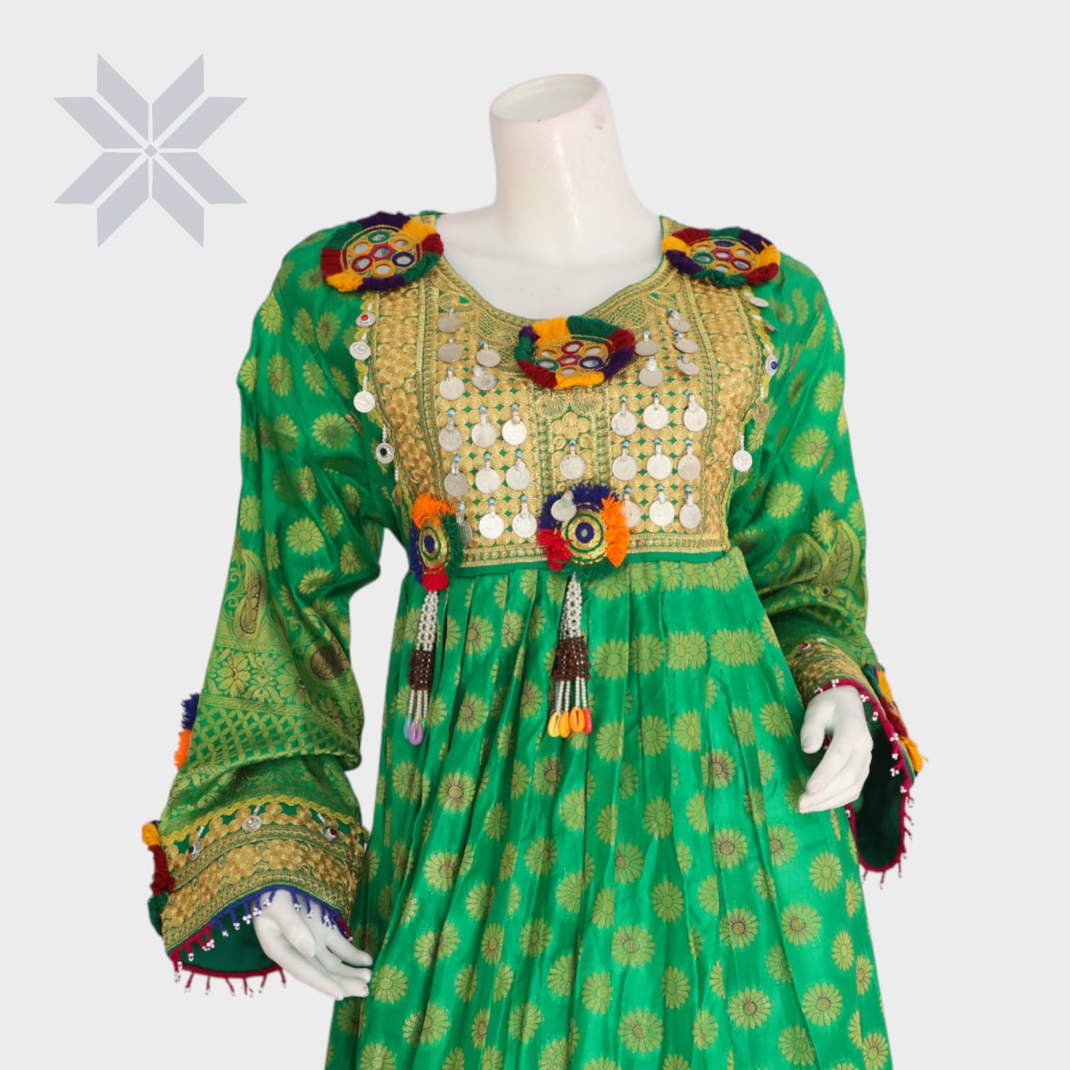  Sabz Gul Embroidered Afghani Dress