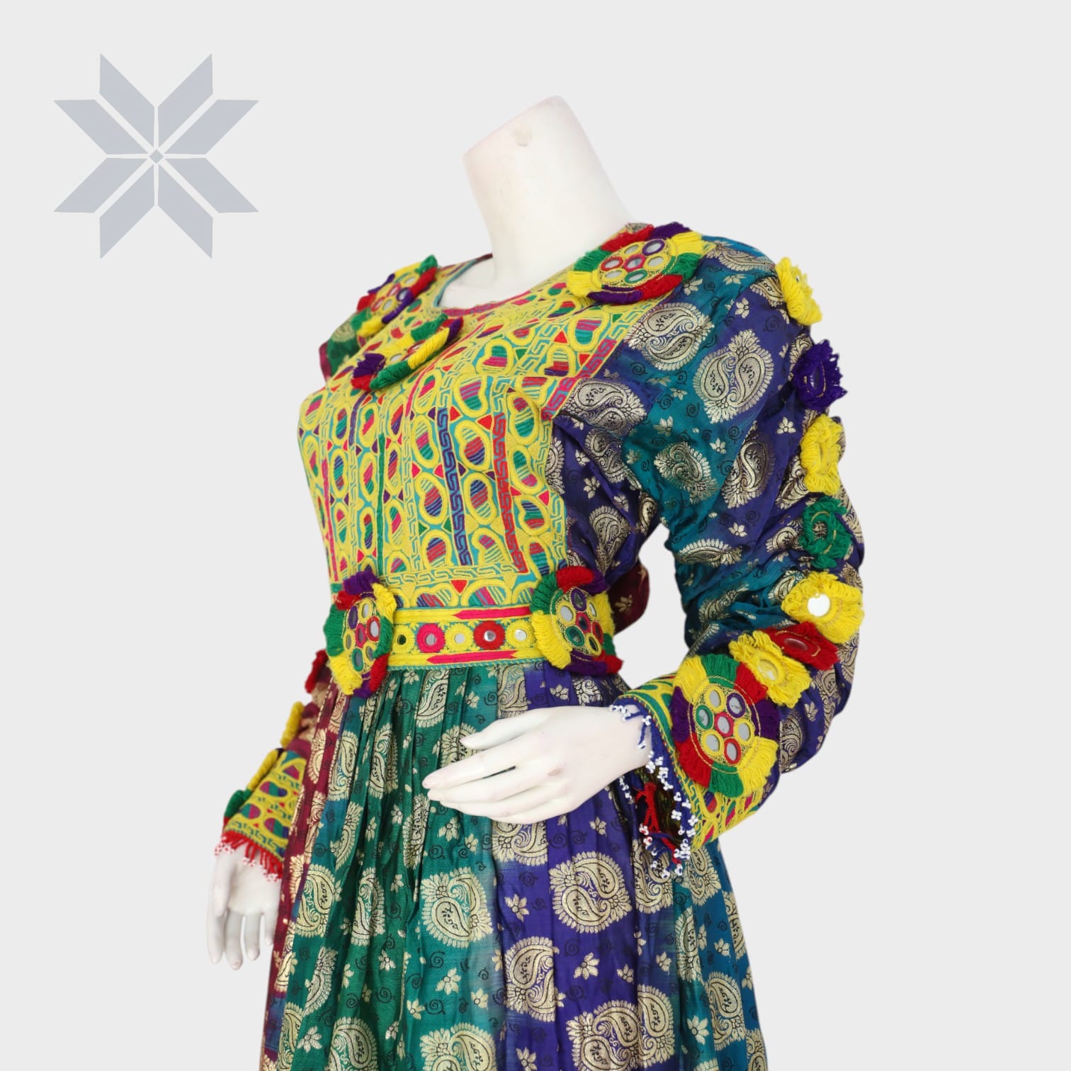 Gulbahar Multi-Color Afghani Dress