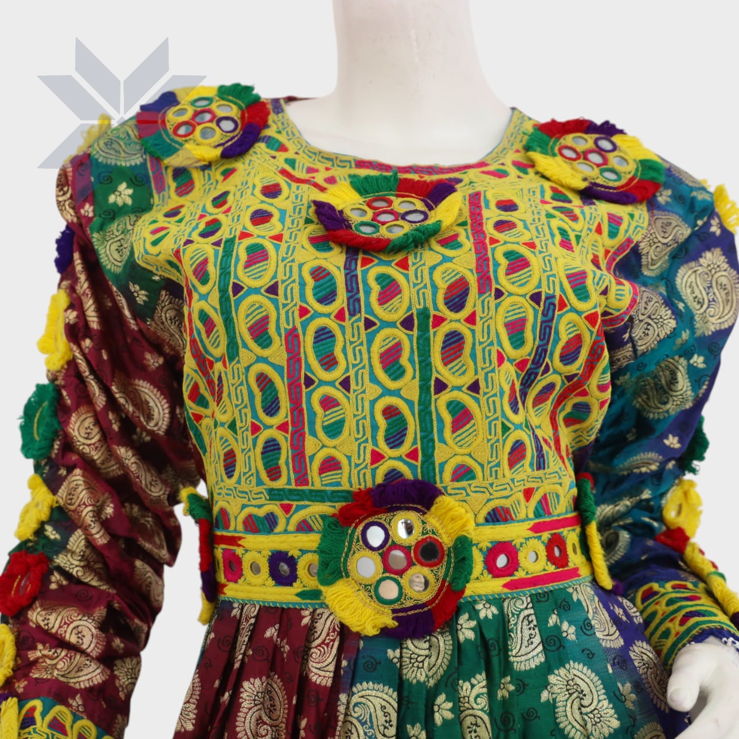 Gulbahar Multi-Color Afghani Dress